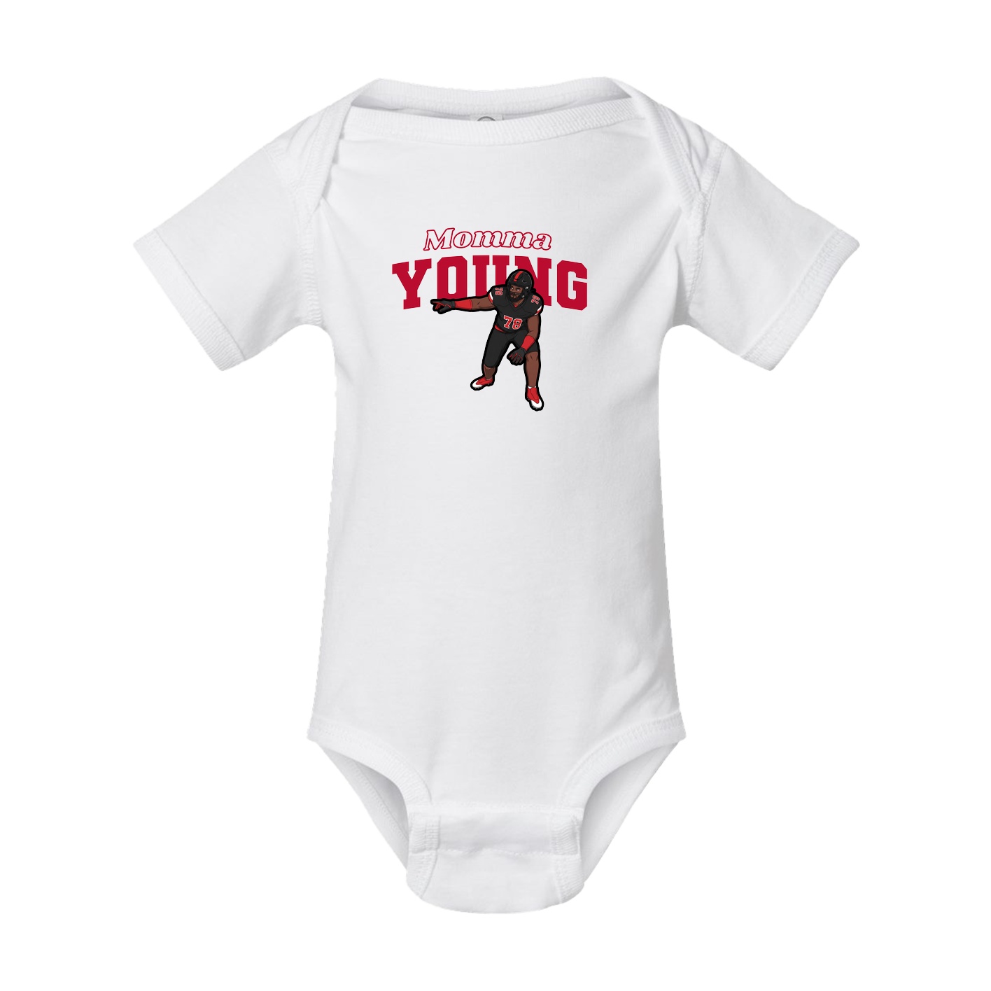 Baby Onesie — Mothers Day Block in White