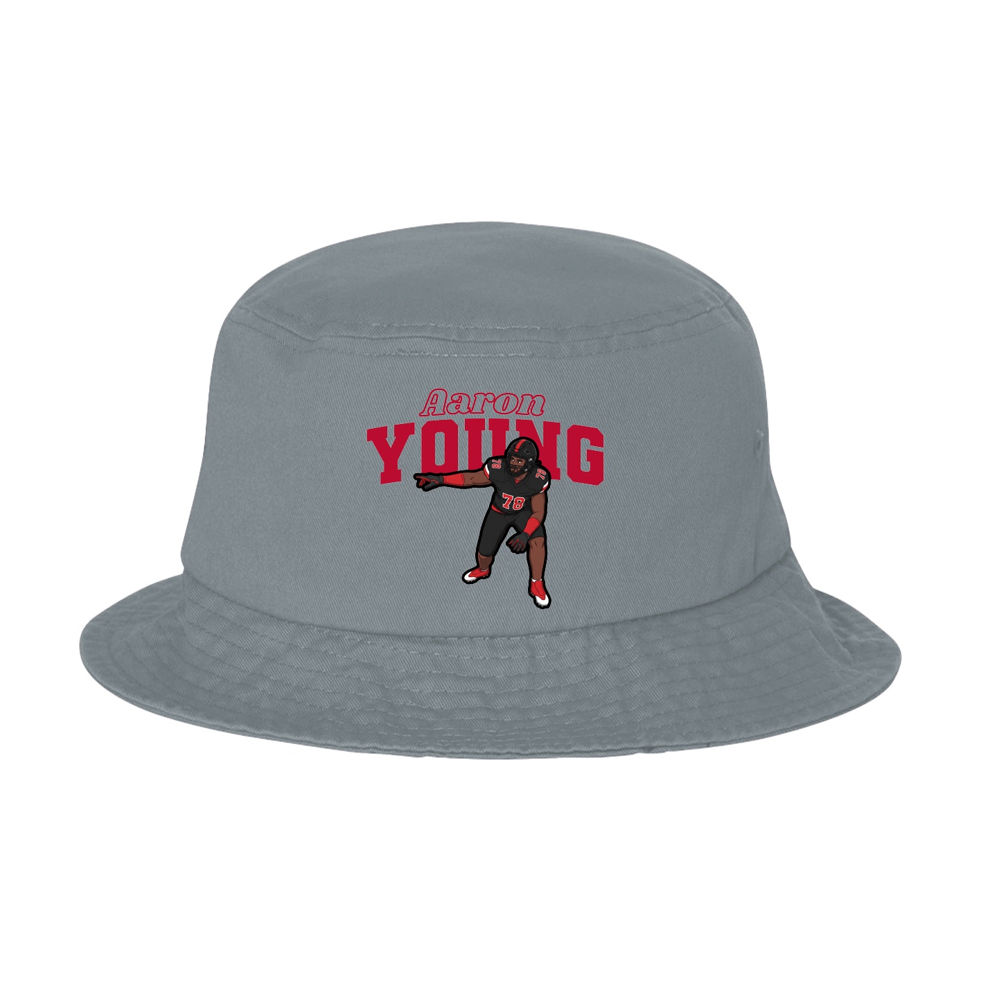 Bucket Cap — Name Arch in Grey