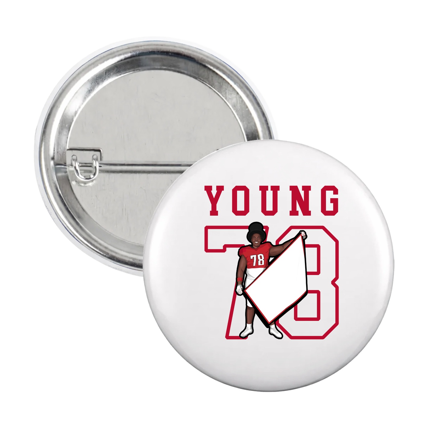 Game Day Button — Shirsey in White