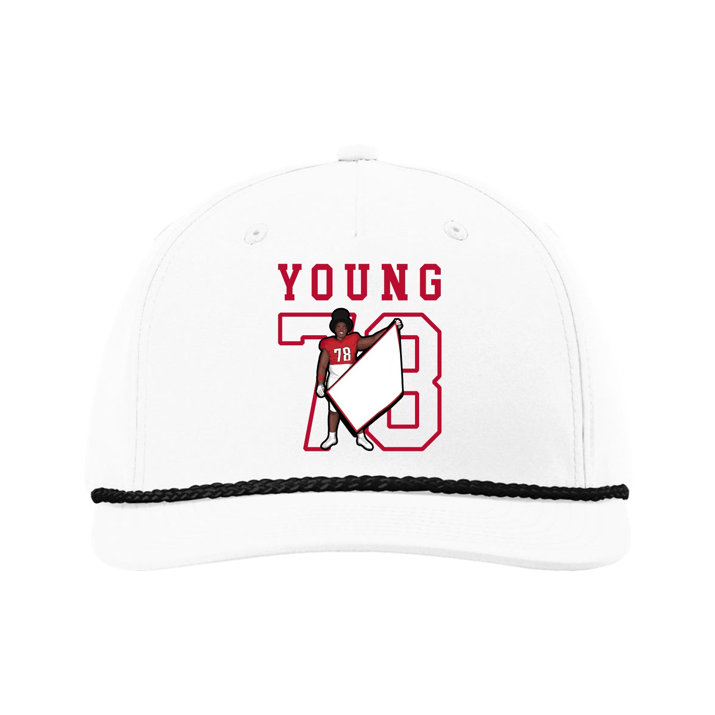 Five-Panel Classic Rope Cap — Shirsey in White