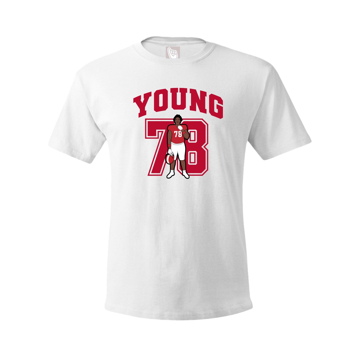 Youth Tee — Number in White