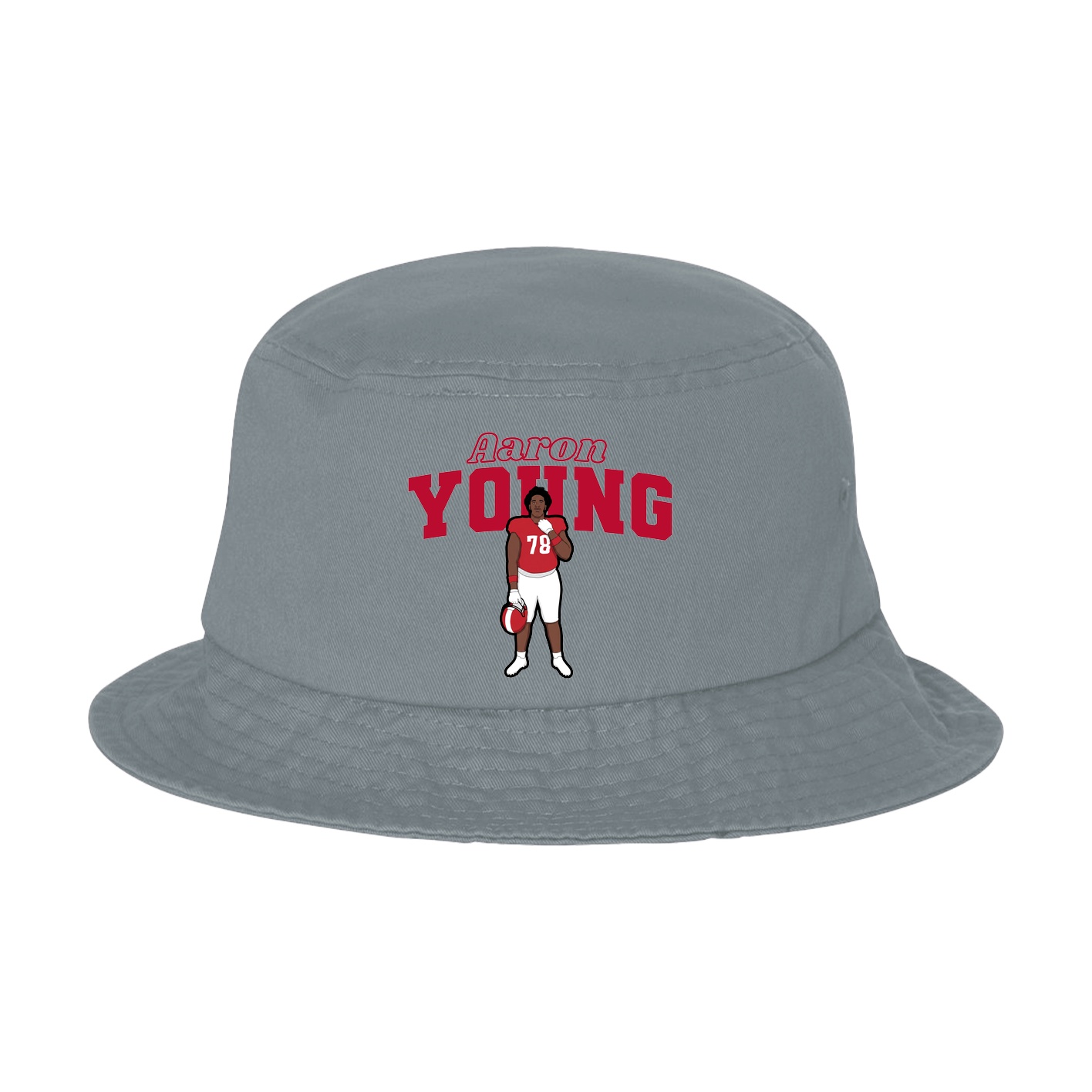 Bucket Cap — Name Arch in Grey