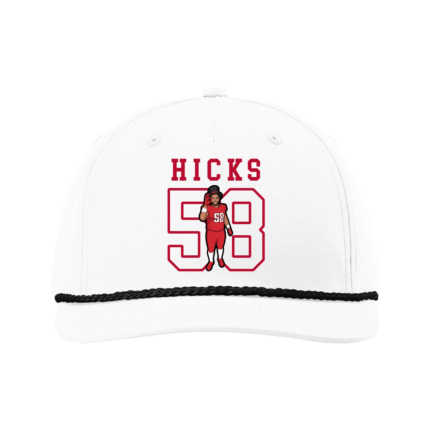 Five-Panel Classic Rope Cap — Shirsey in White