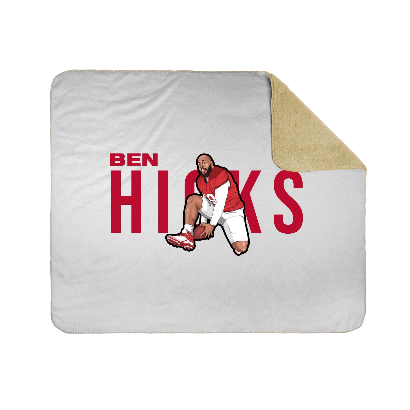 Throw Blanket — Player Name in White