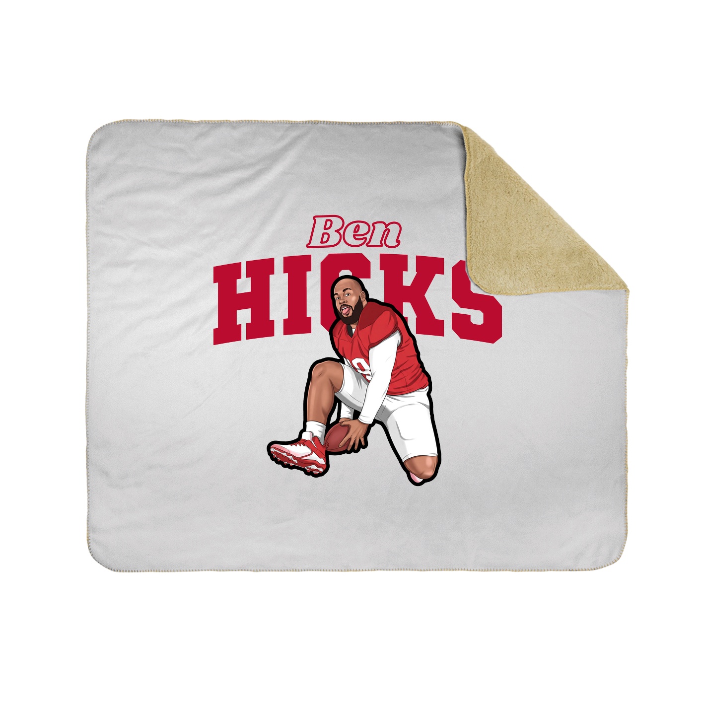 Throw Blanket — Name Arch in White
