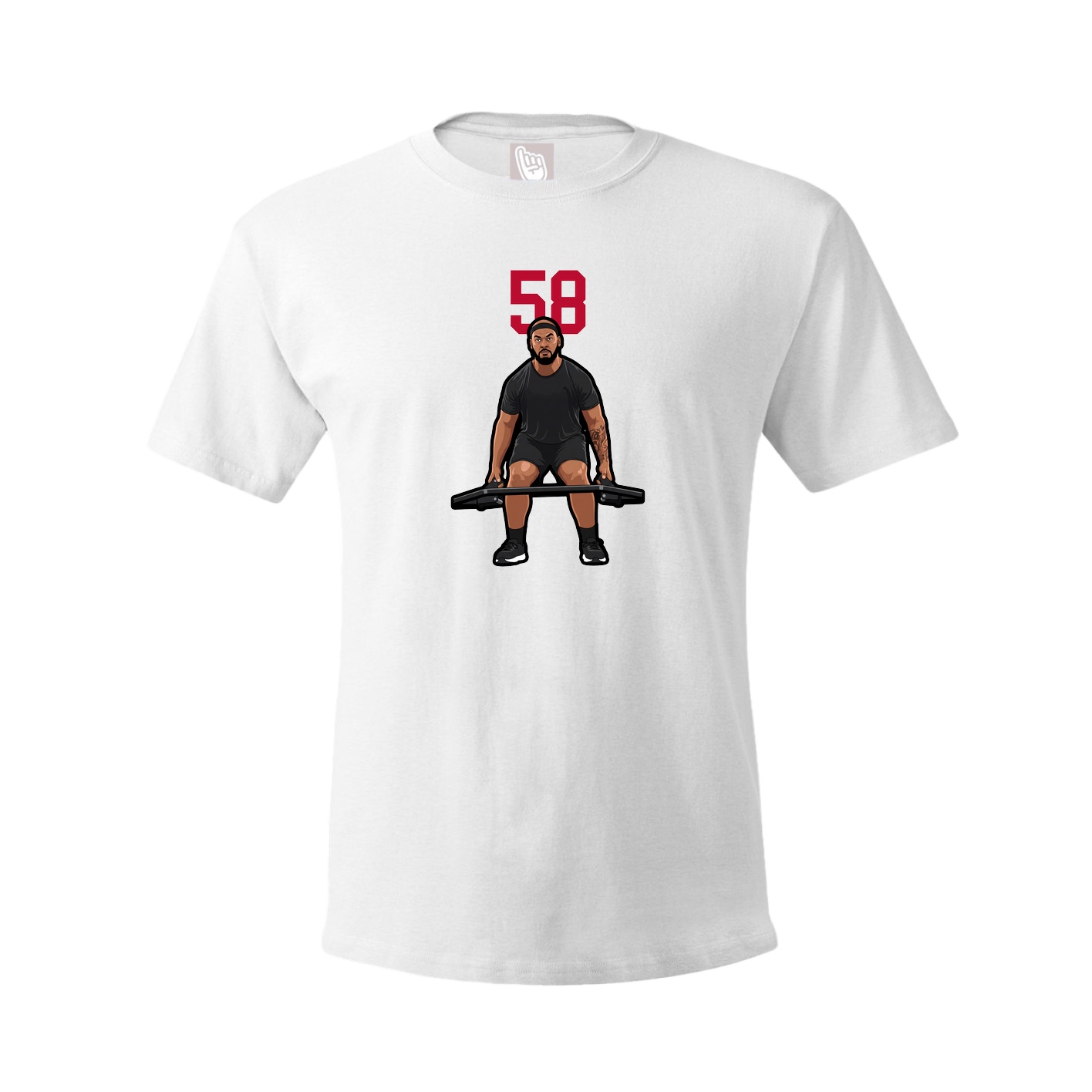 Youth Tee — Number Top in White