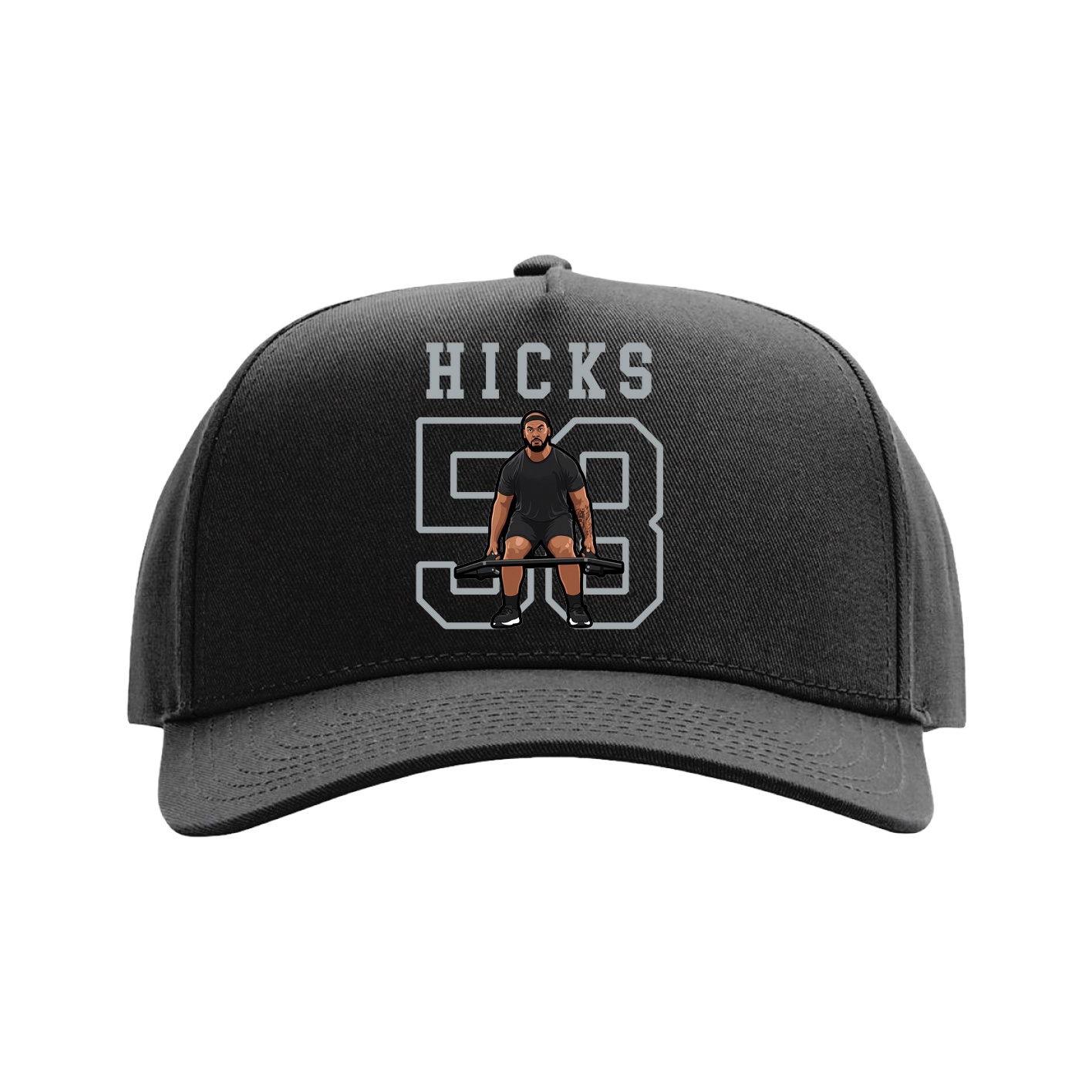Full Fabric Five-Panel Champ Cap — Shirsey in Black