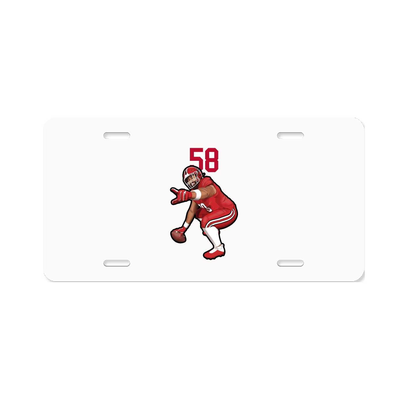 License Plate — Number Top in Classic