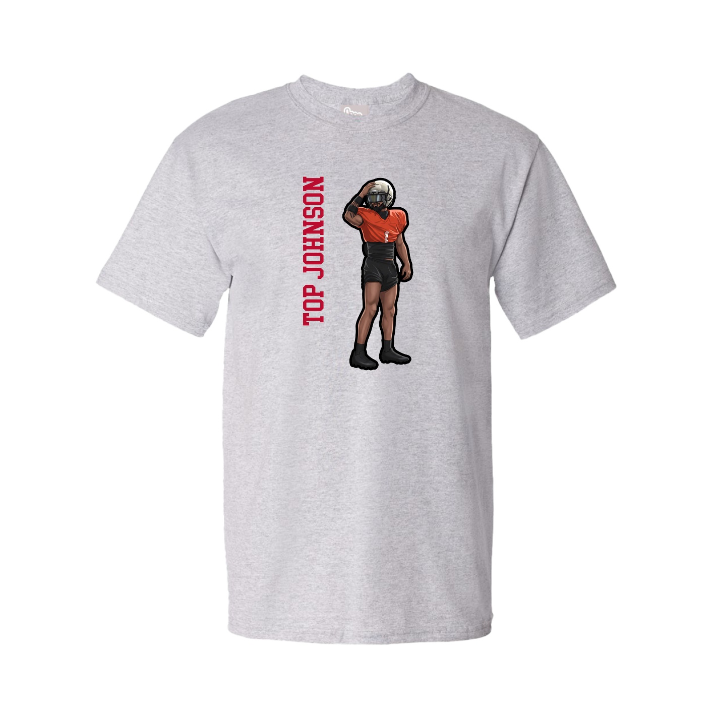 Youth Tee — Name Vertical in Grey