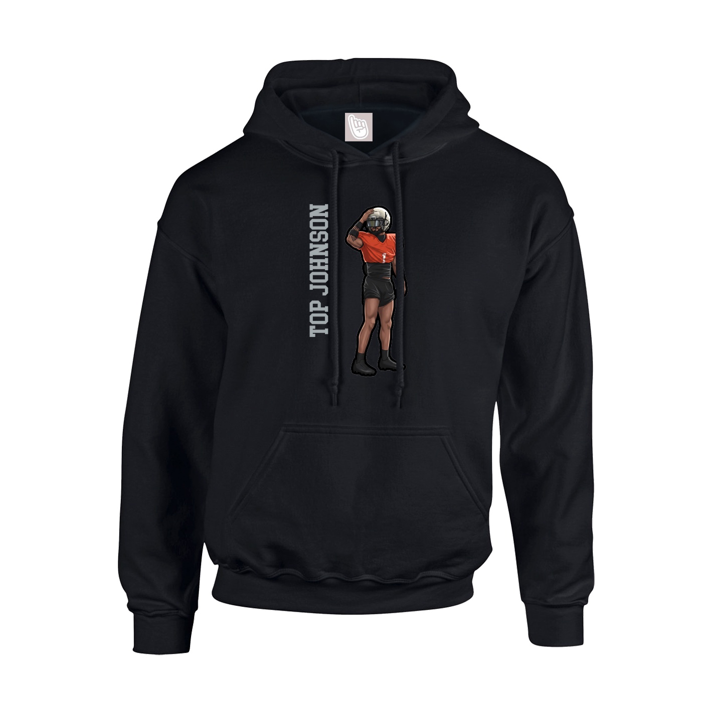 Hoodie — Name Vertical in Black