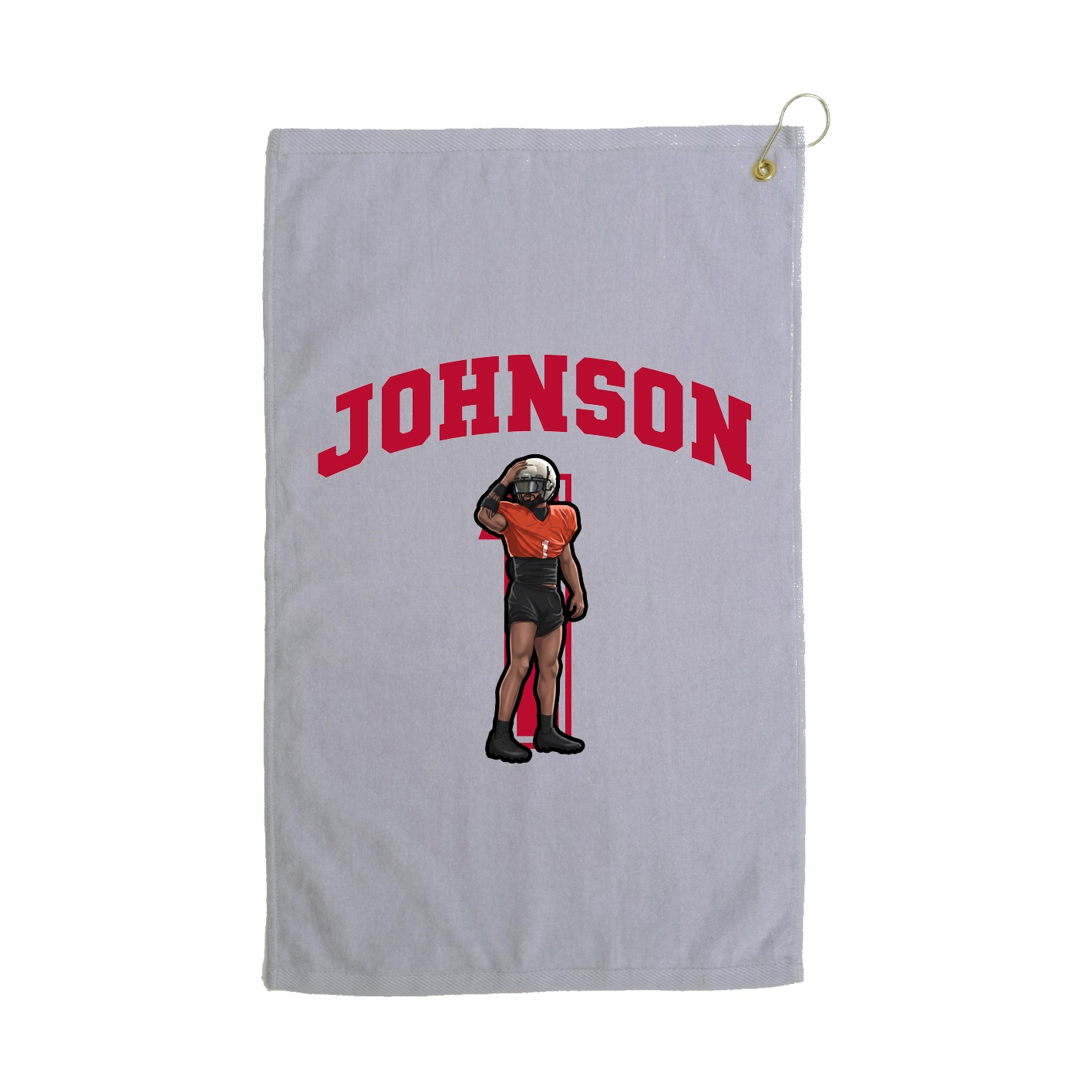 Golf Towel — Number in Grey