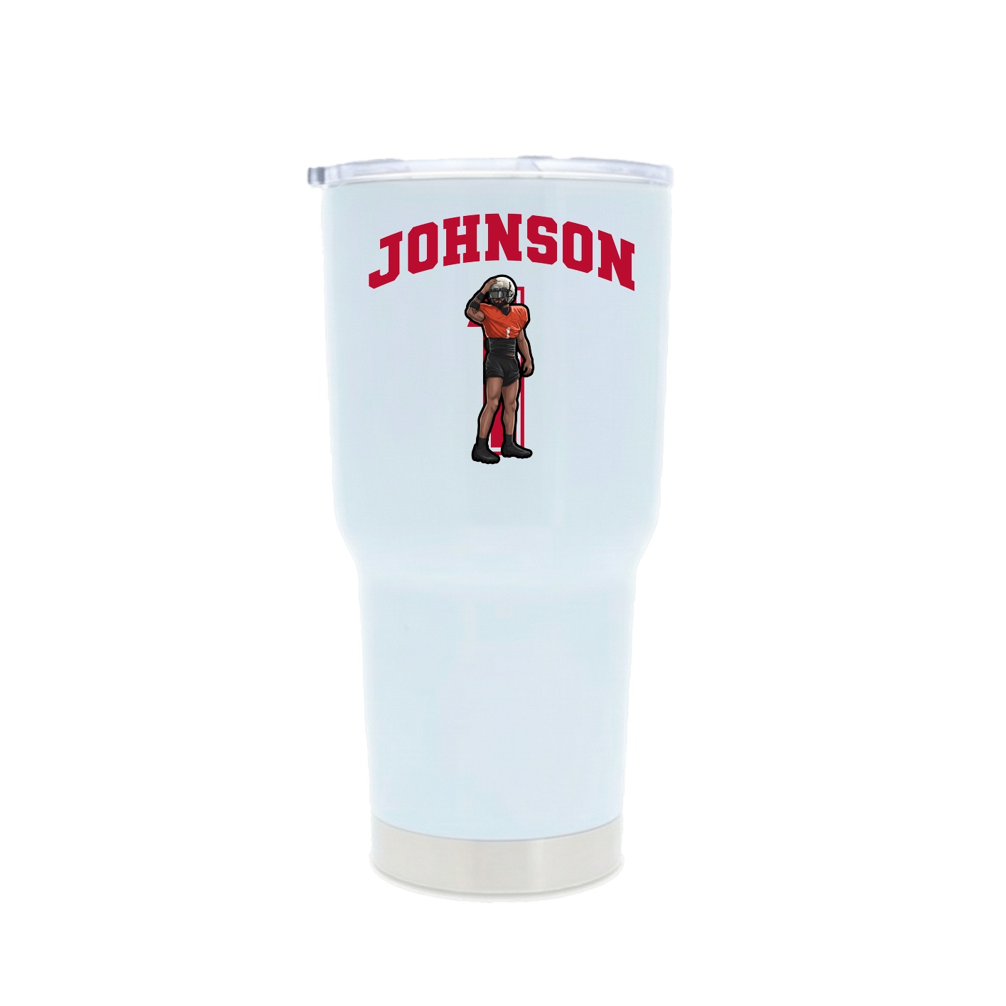 30oz Stainless Steel Tumbler — Number in White