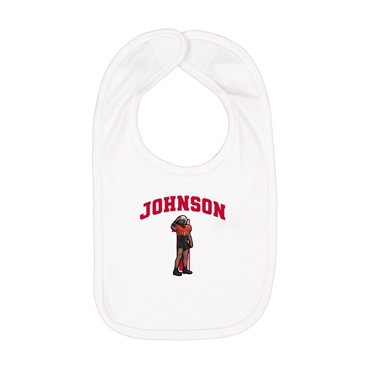 Infant Bib — Number in White