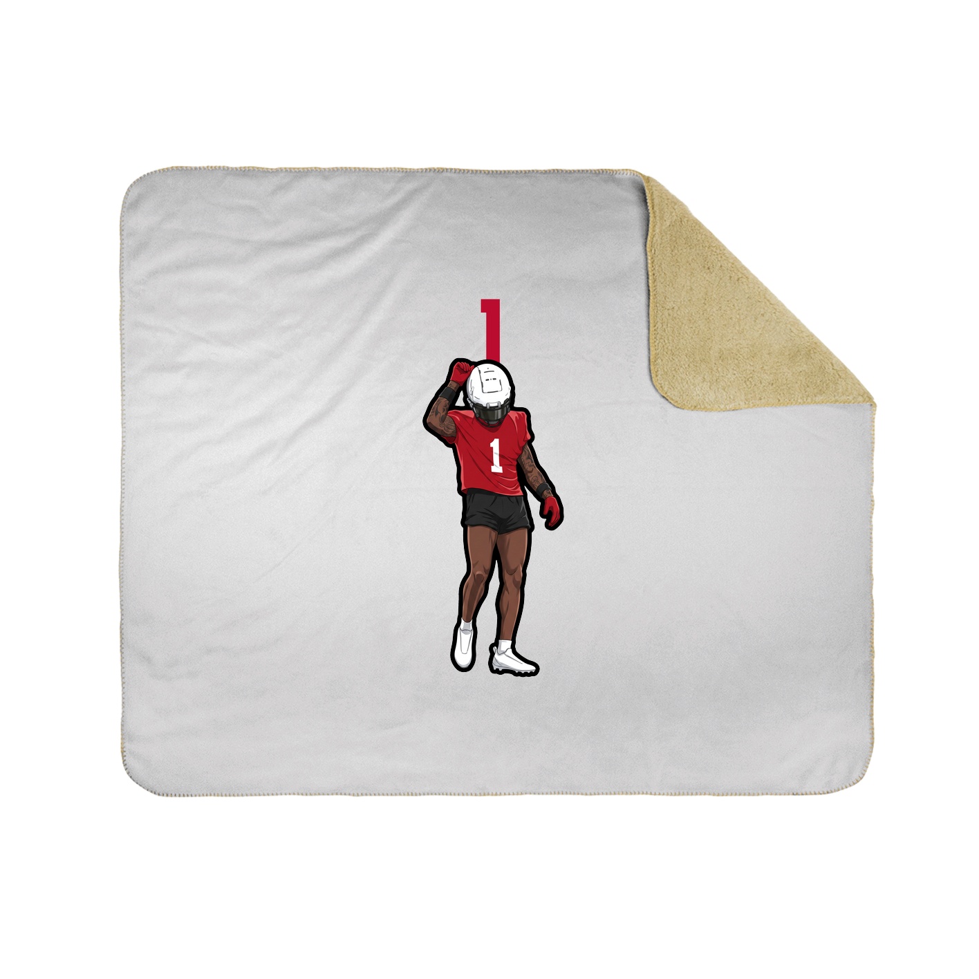 Throw Blanket — Number Top in White