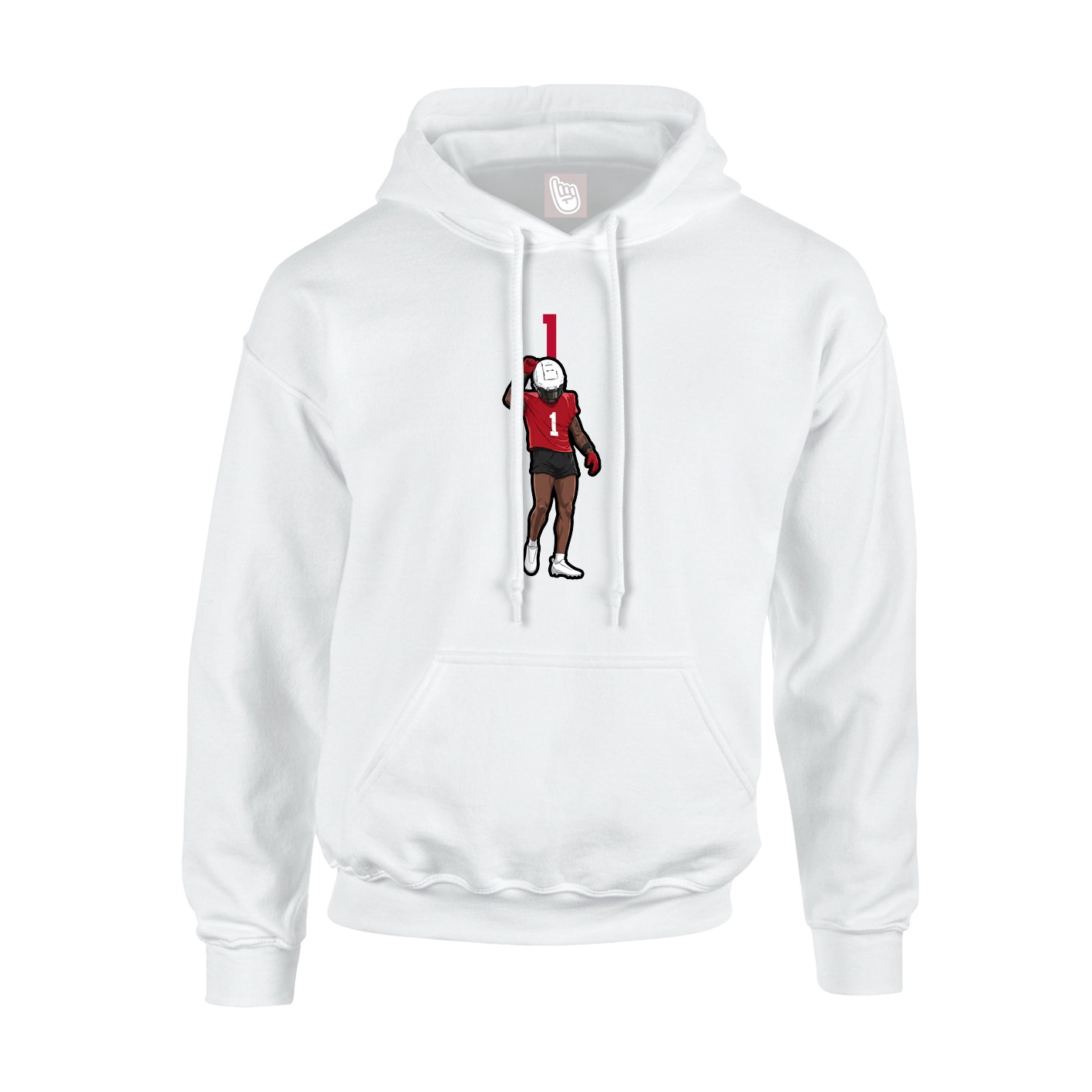 Hoodie — Number Top in White