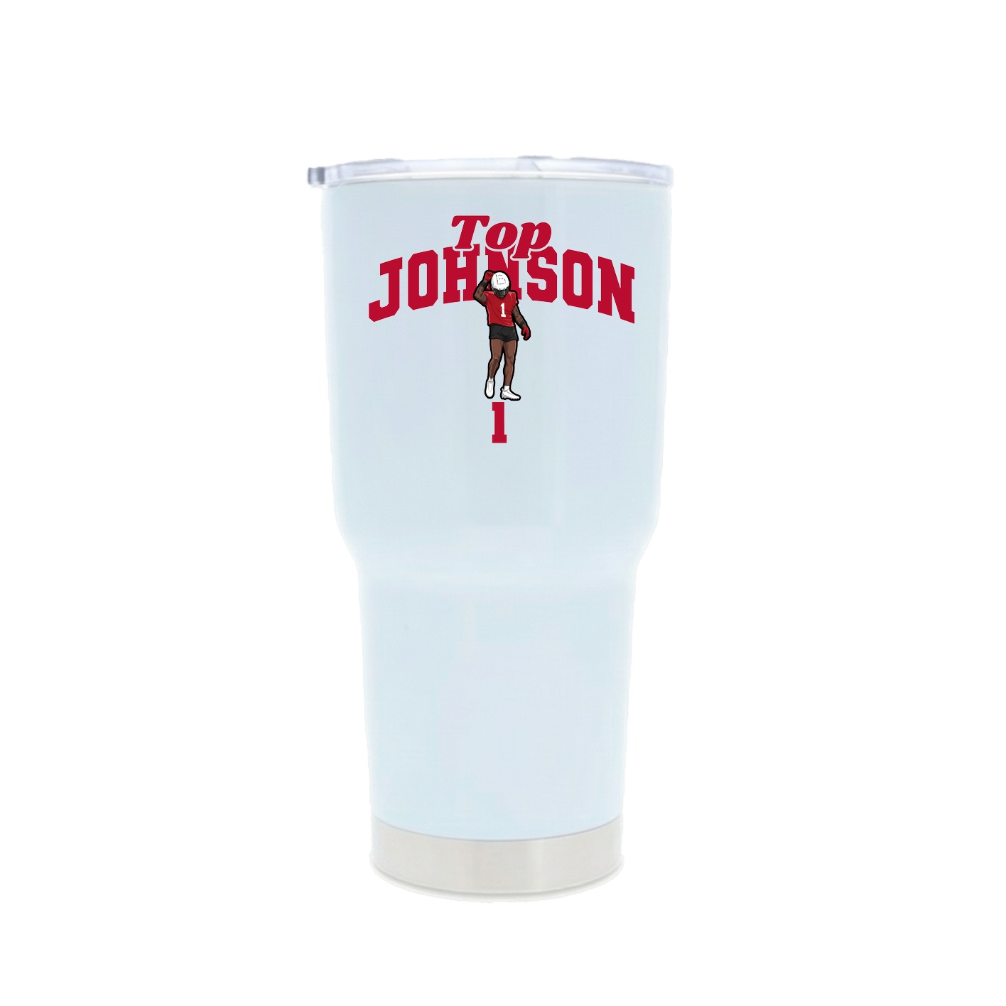 30oz Stainless Steel Tumbler — Signature Arch in White