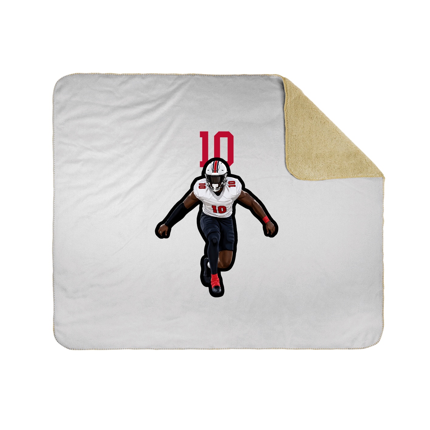 Throw Blanket — Number Top in White