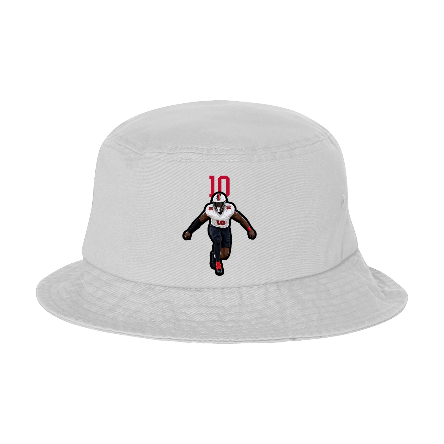 Bucket Cap — Number Top in White
