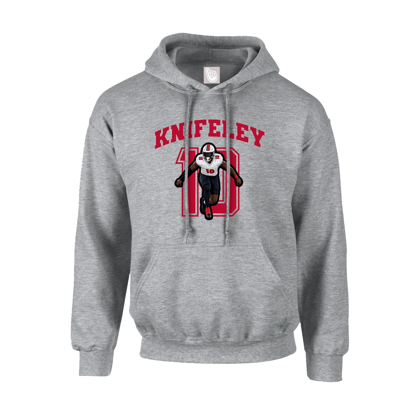 Hoodie — Number in Grey