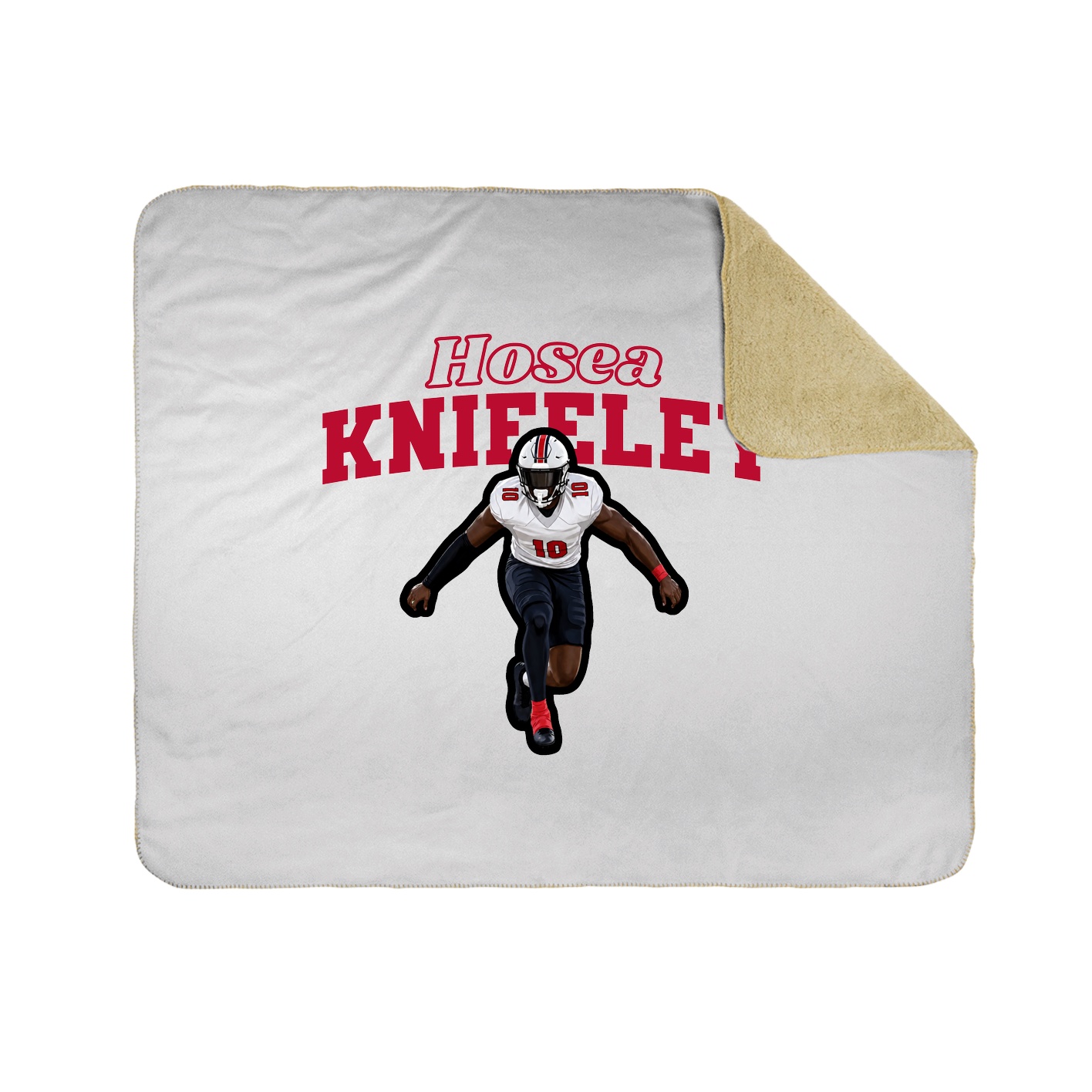 Throw Blanket — Name Arch in White