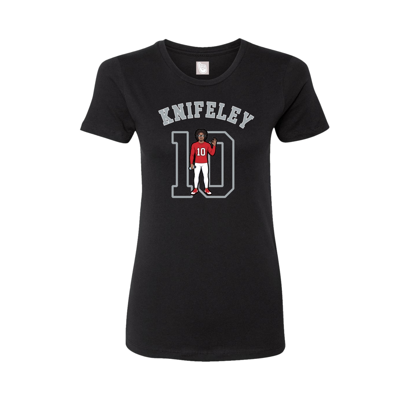 Fitted Women's Tee — Shirsey Arch in Black