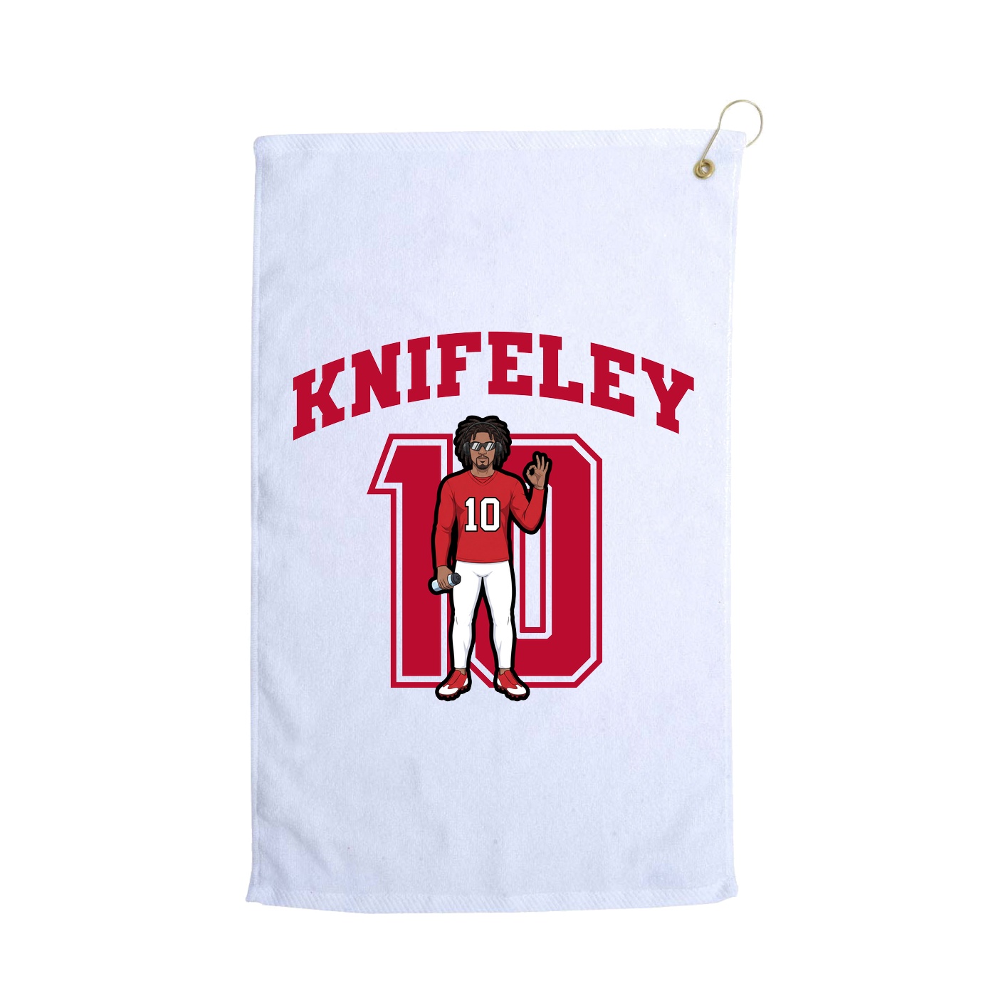 Golf Towel — Number in White