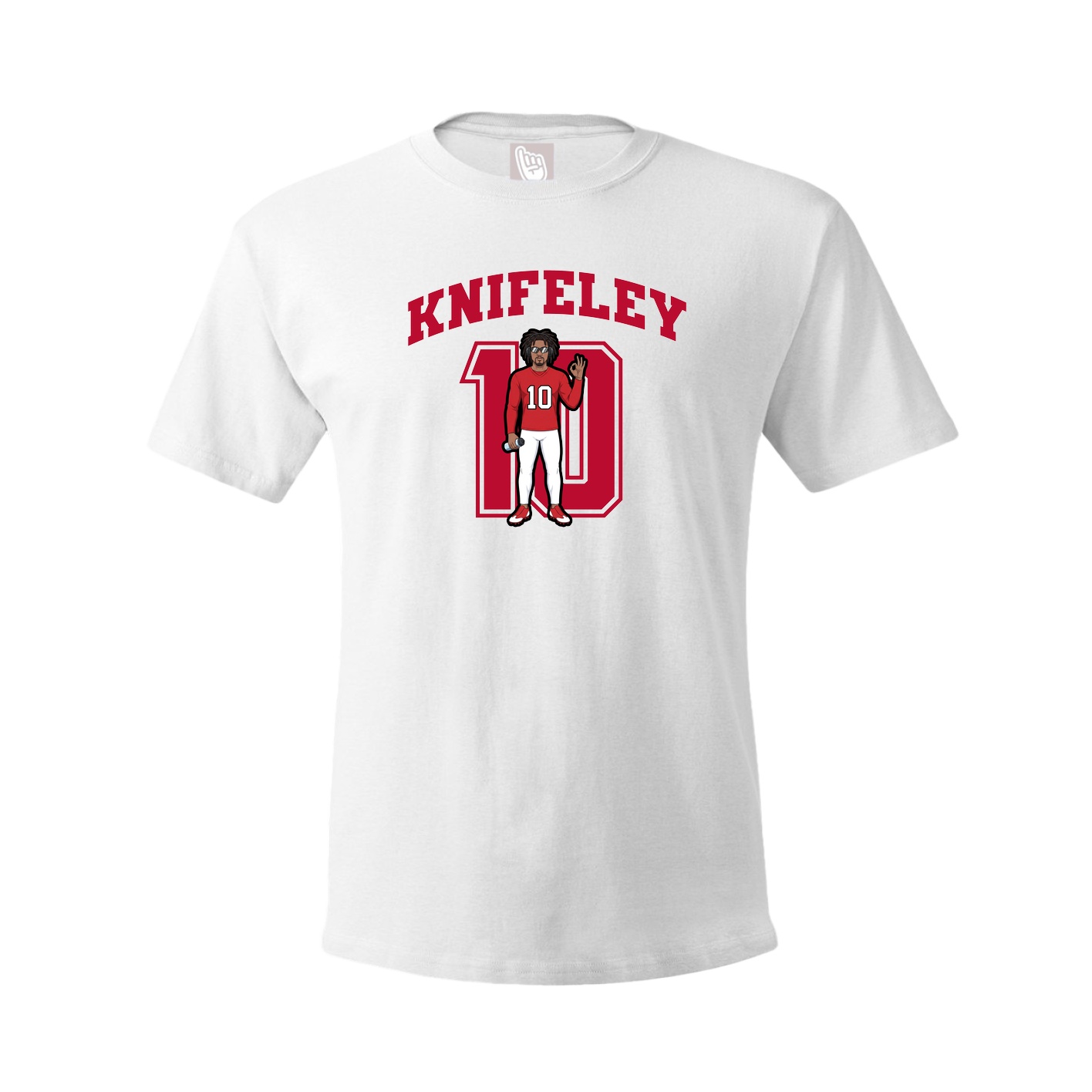 Youth Tee — Number in White