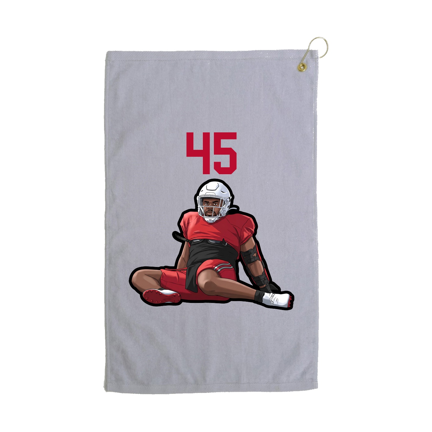Golf Towel — Number Top in Grey