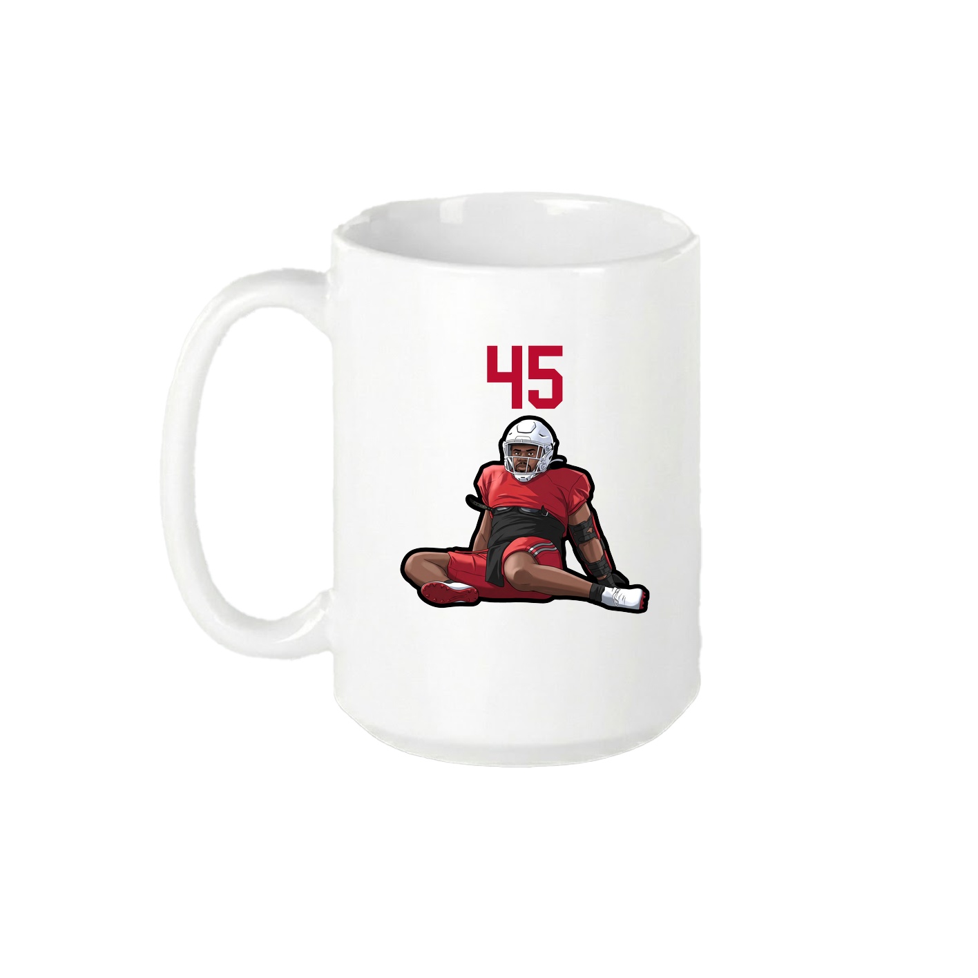 15oz Coffee Mug — Number Top in White