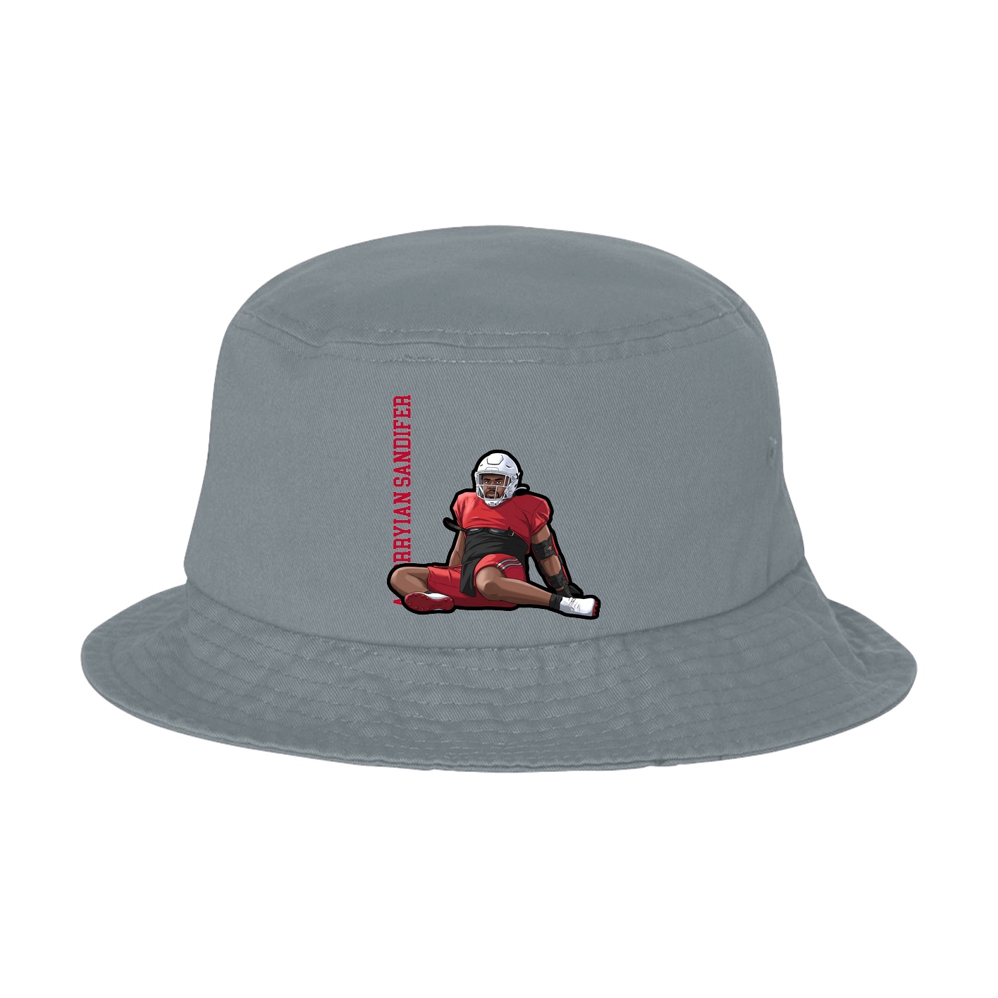 Bucket Cap — Name Vertical in Grey