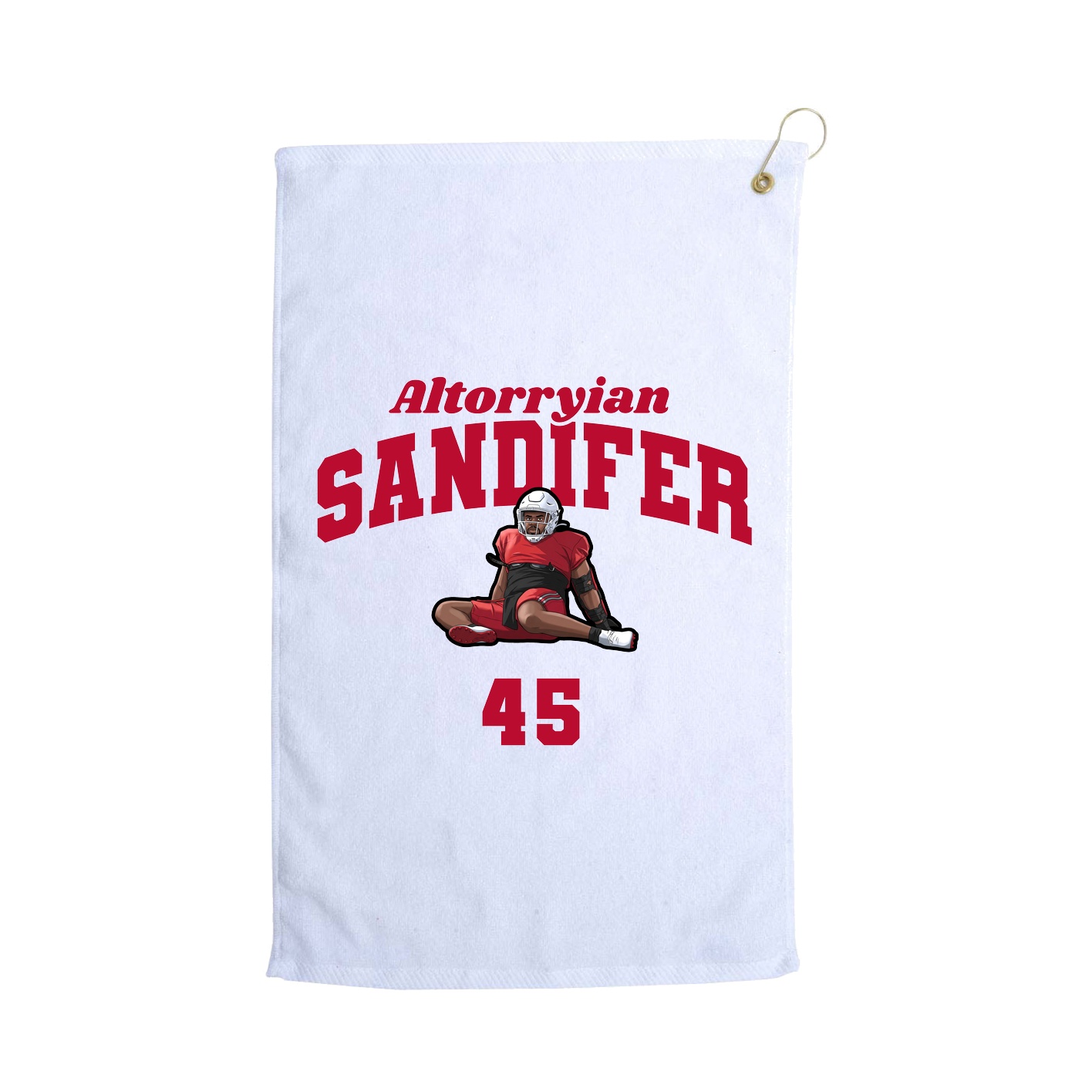 Golf Towel — Signature Arch in White