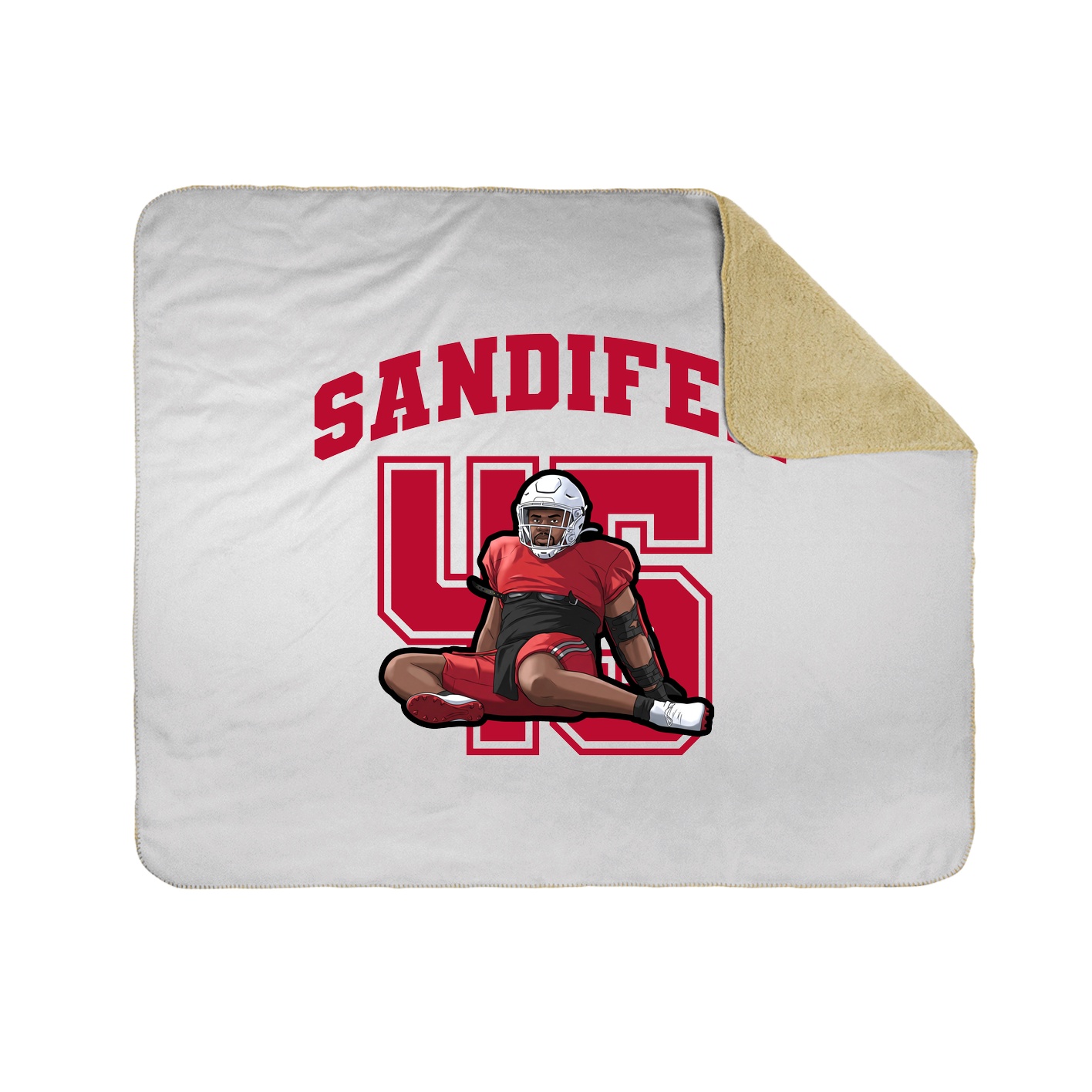 Throw Blanket — Number in White
