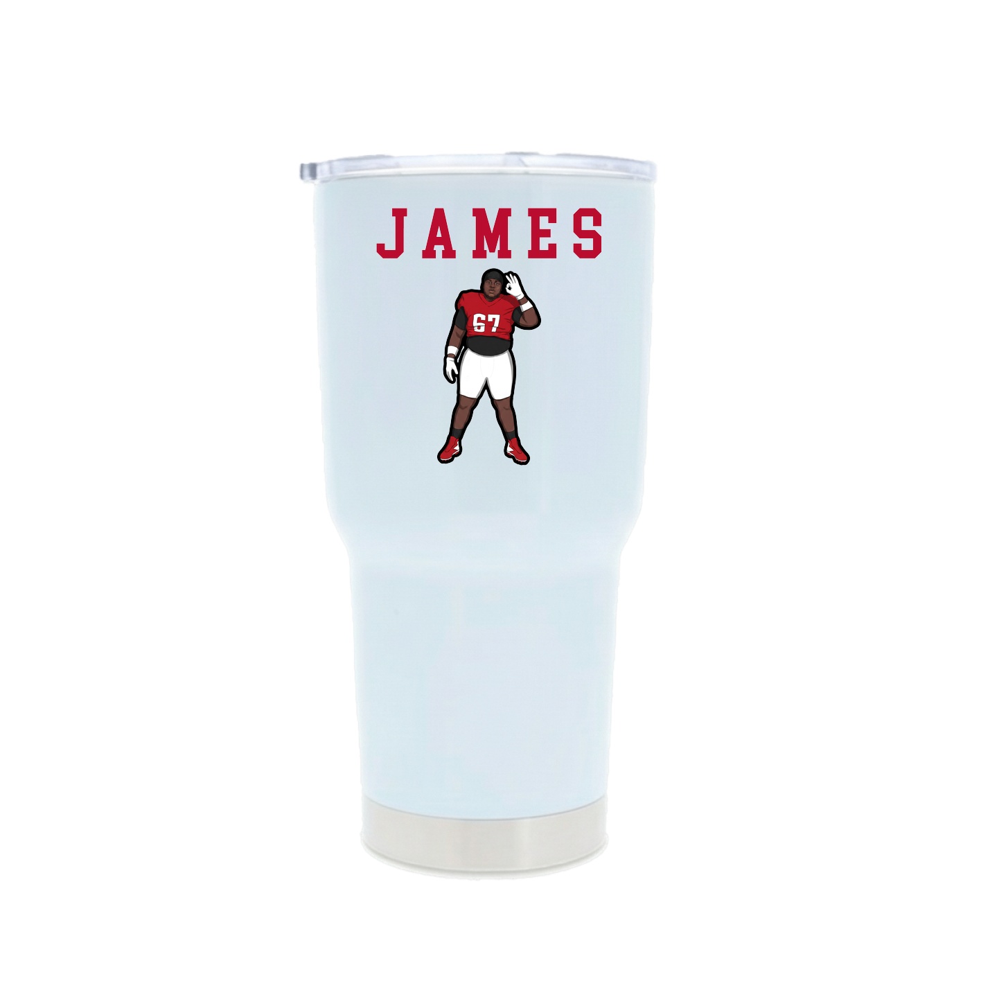 30oz Stainless Steel Tumbler — Shirsey in White
