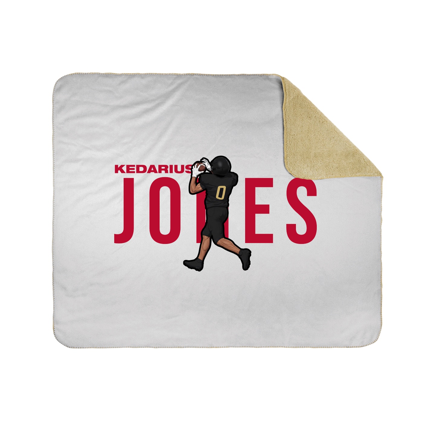 Throw Blanket — Player Name in White