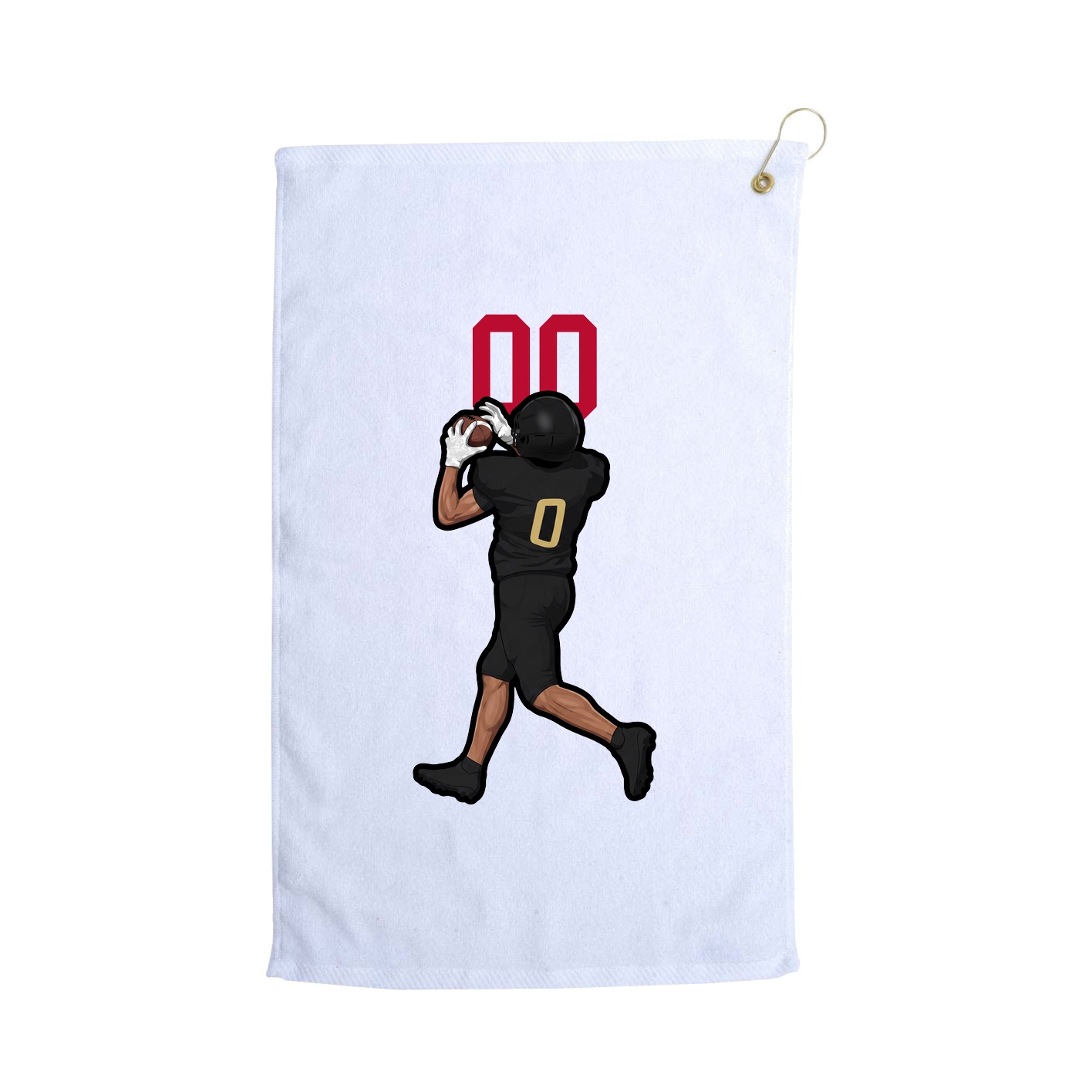Golf Towel — Number Top in White
