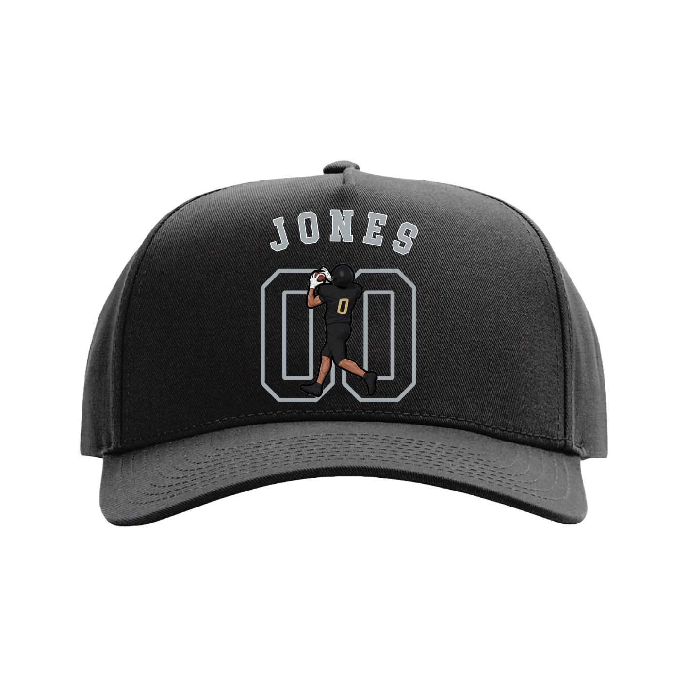 Full Fabric Five-Panel Champ Cap — Shirsey Arch in Black