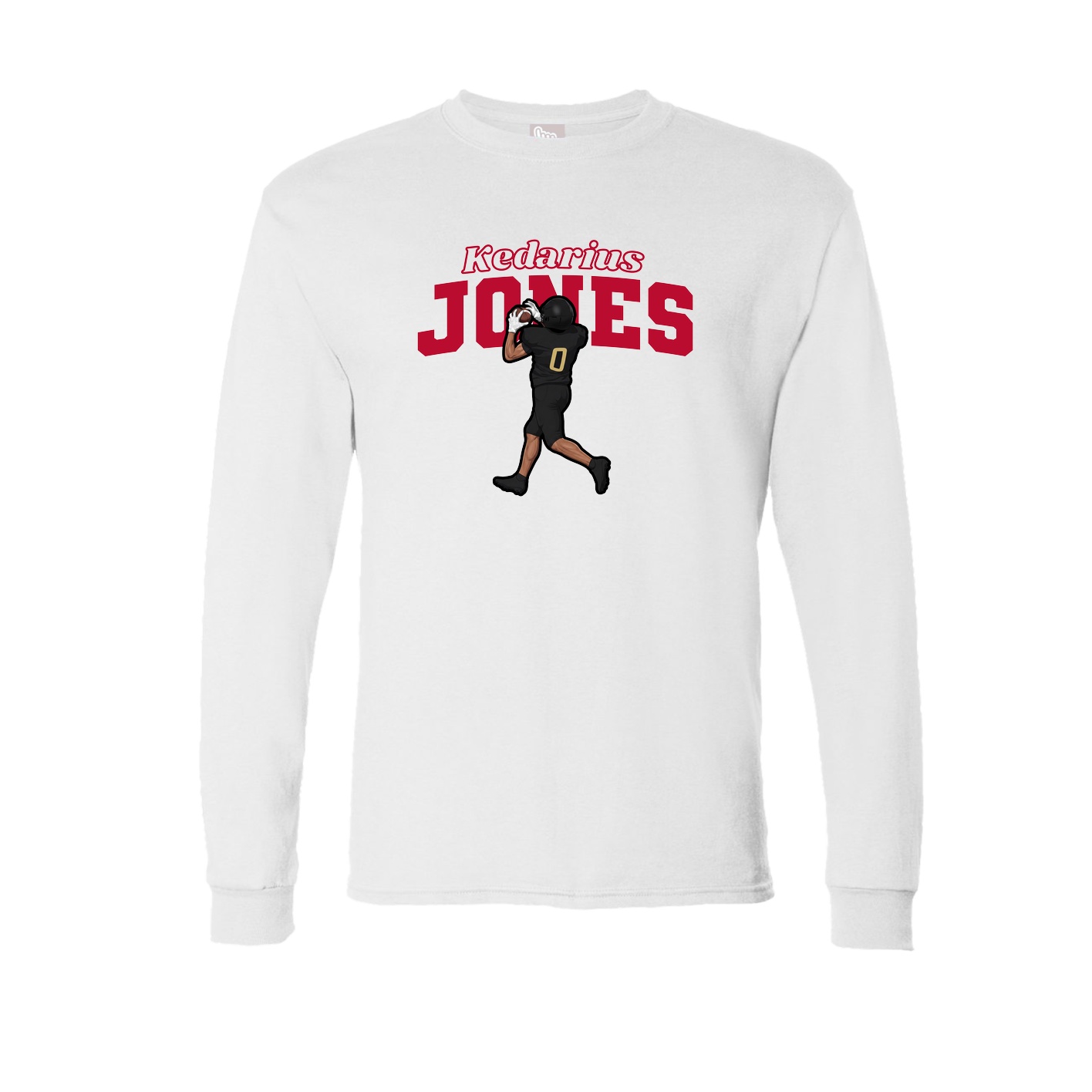Long Sleeve Tee — Name Arch in White