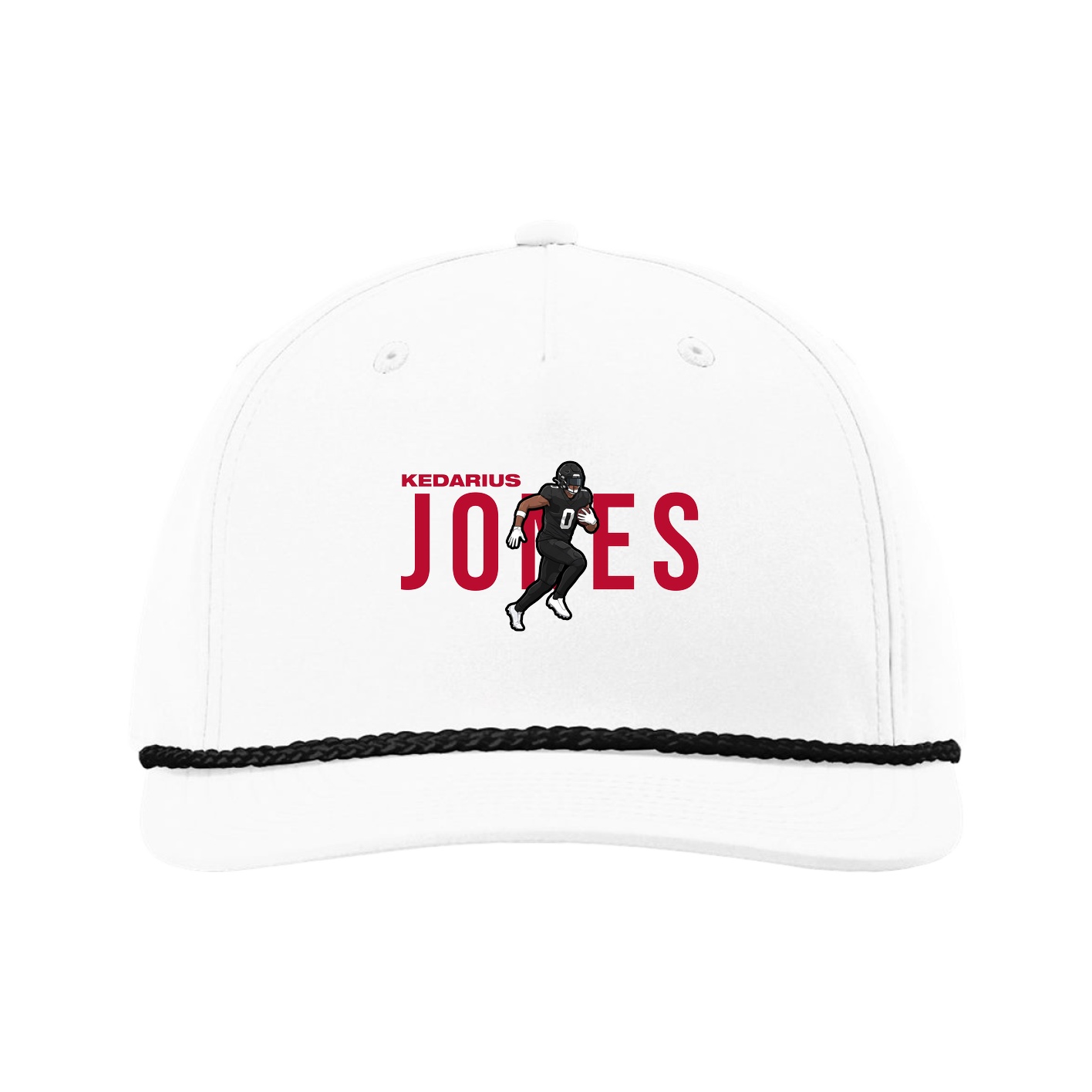 Five-Panel Classic Rope Cap — Player Name in White