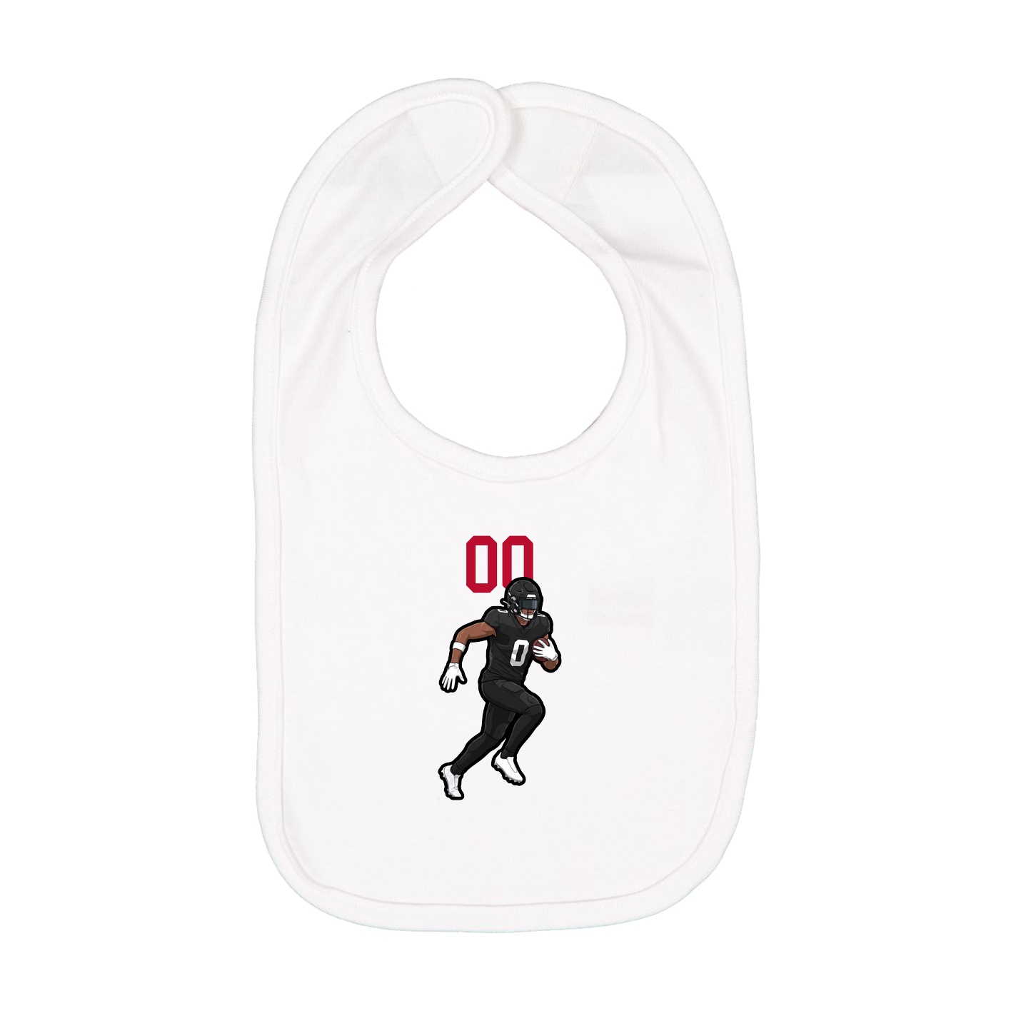 Infant Bib — Number Top in White