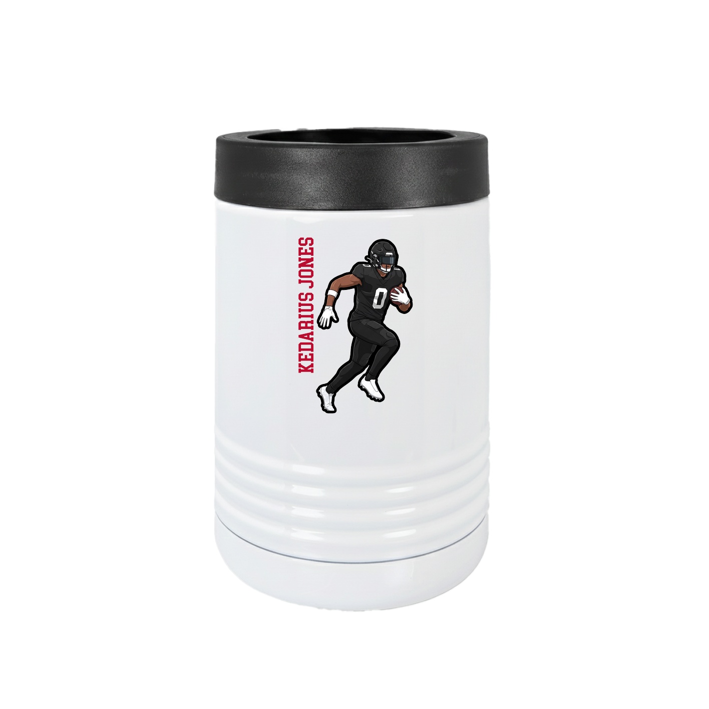 Beverage Holder — Name Vertical in White