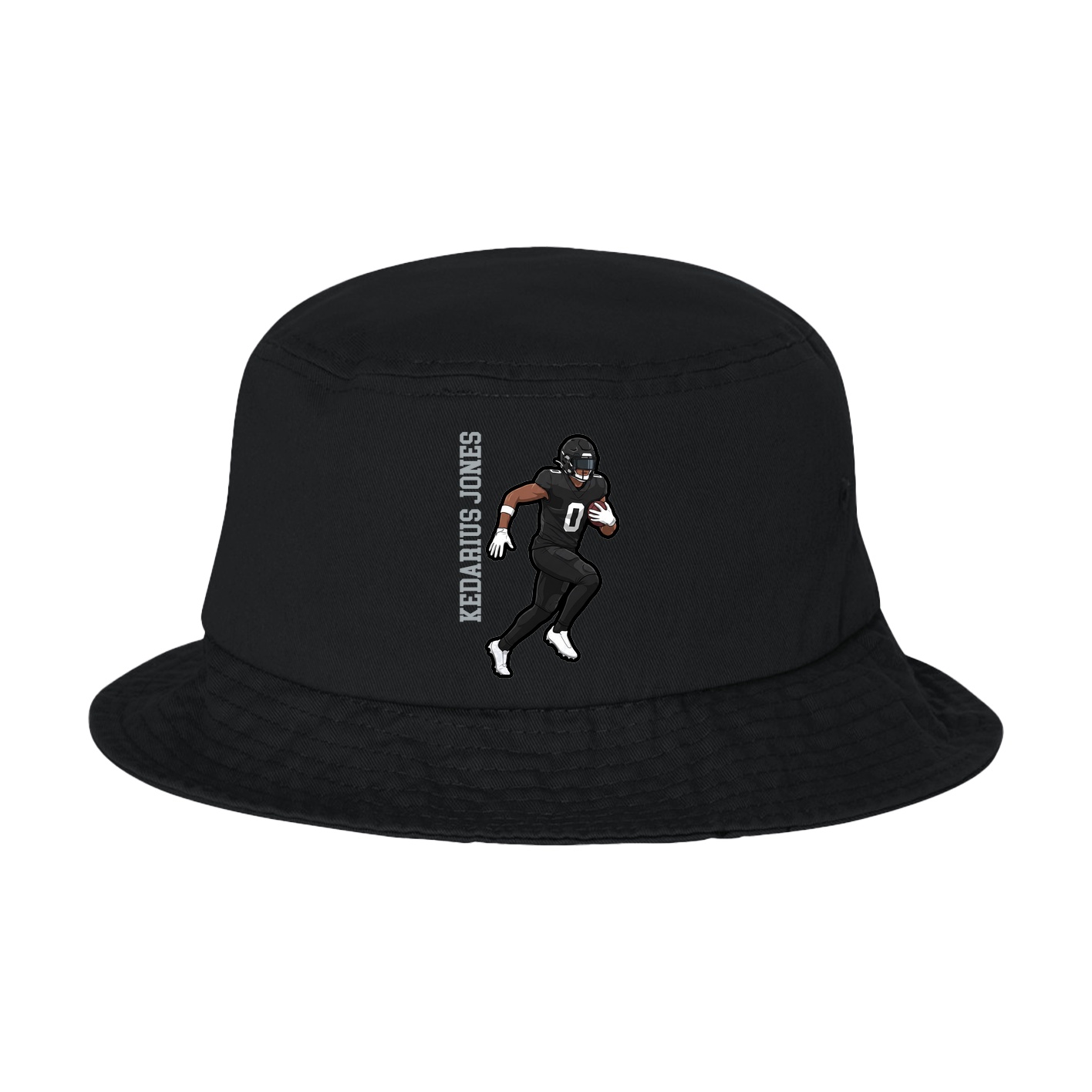 Bucket Cap — Name Vertical in Black