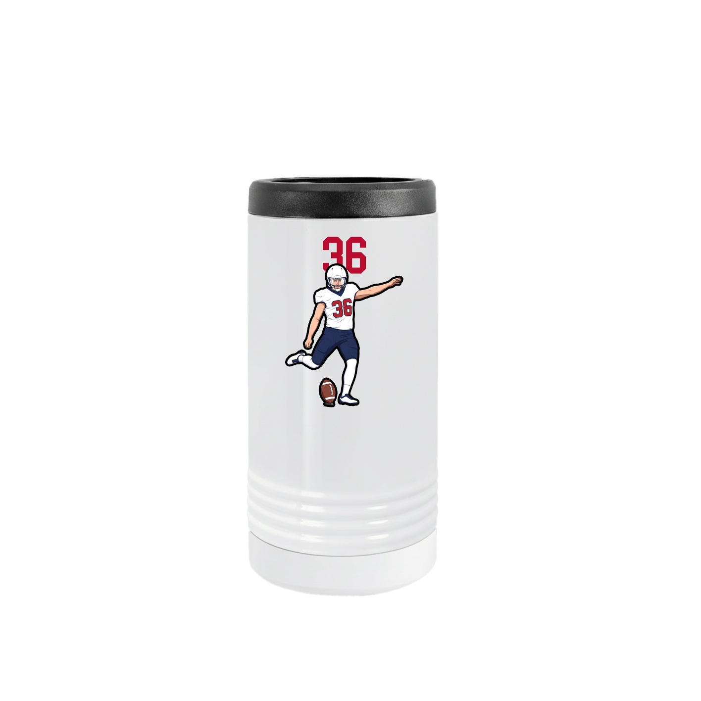 Slim Beverage Holder — Number Top in White