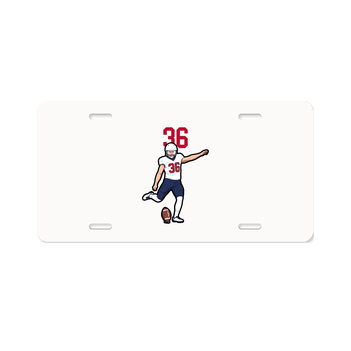 License Plate — Number Top in Classic