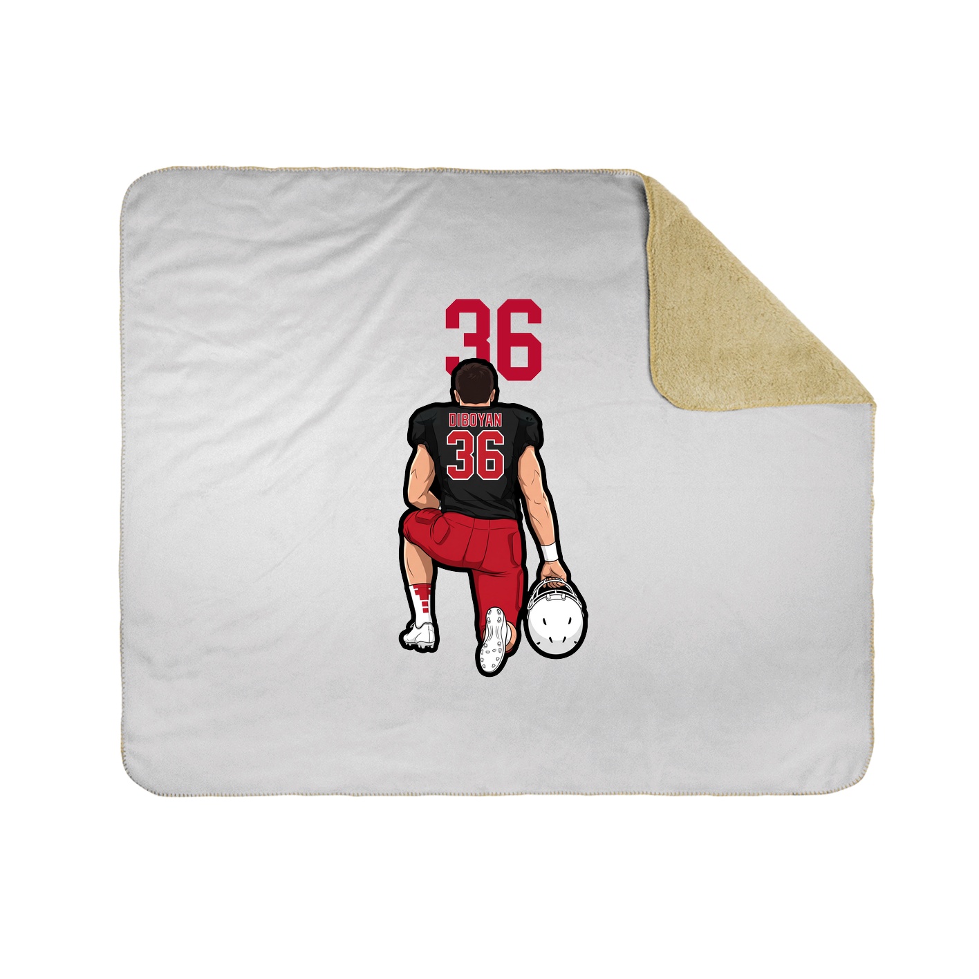 Throw Blanket — Number Top in White