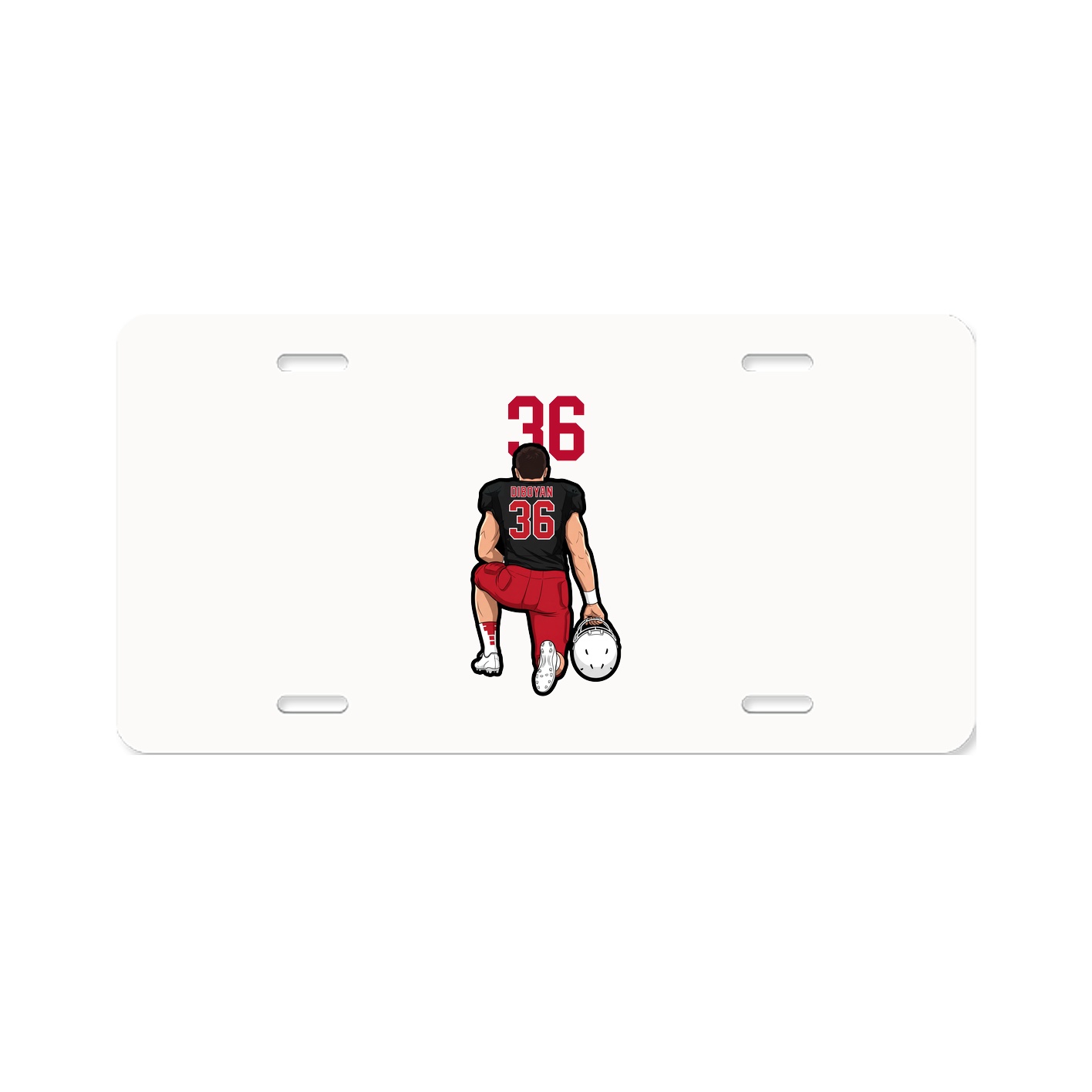 License Plate — Number Top in Classic
