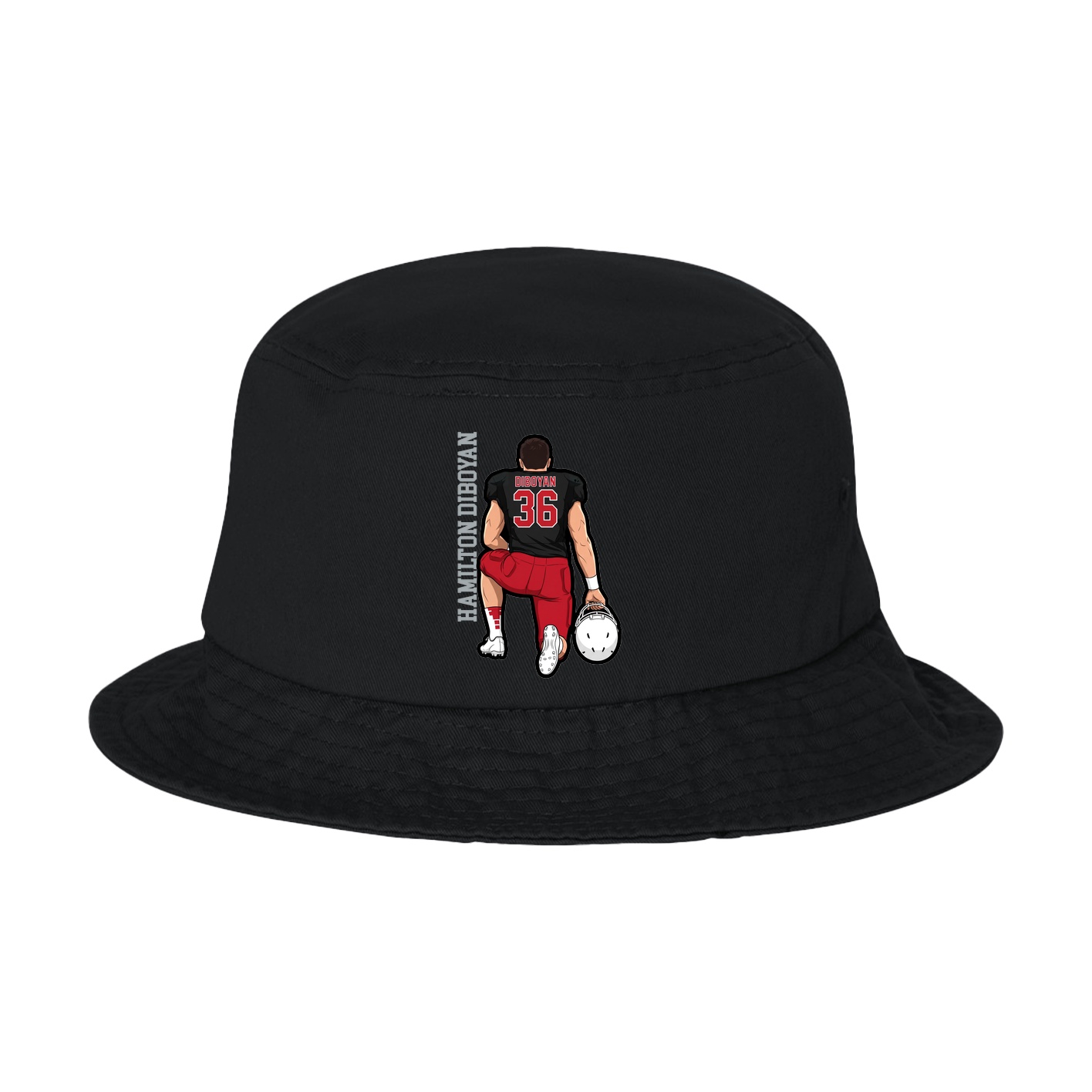 Bucket Cap — Name Vertical in Black