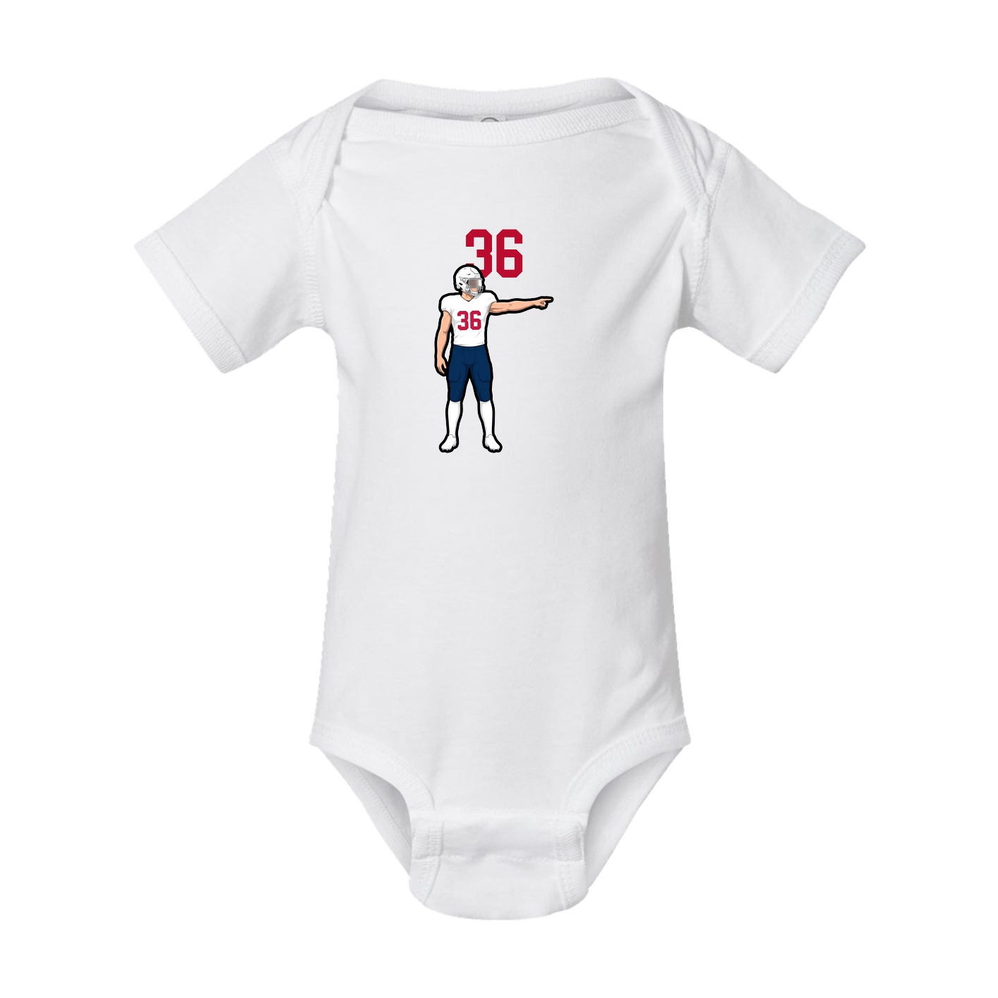 Baby Onesie — Number Top in White