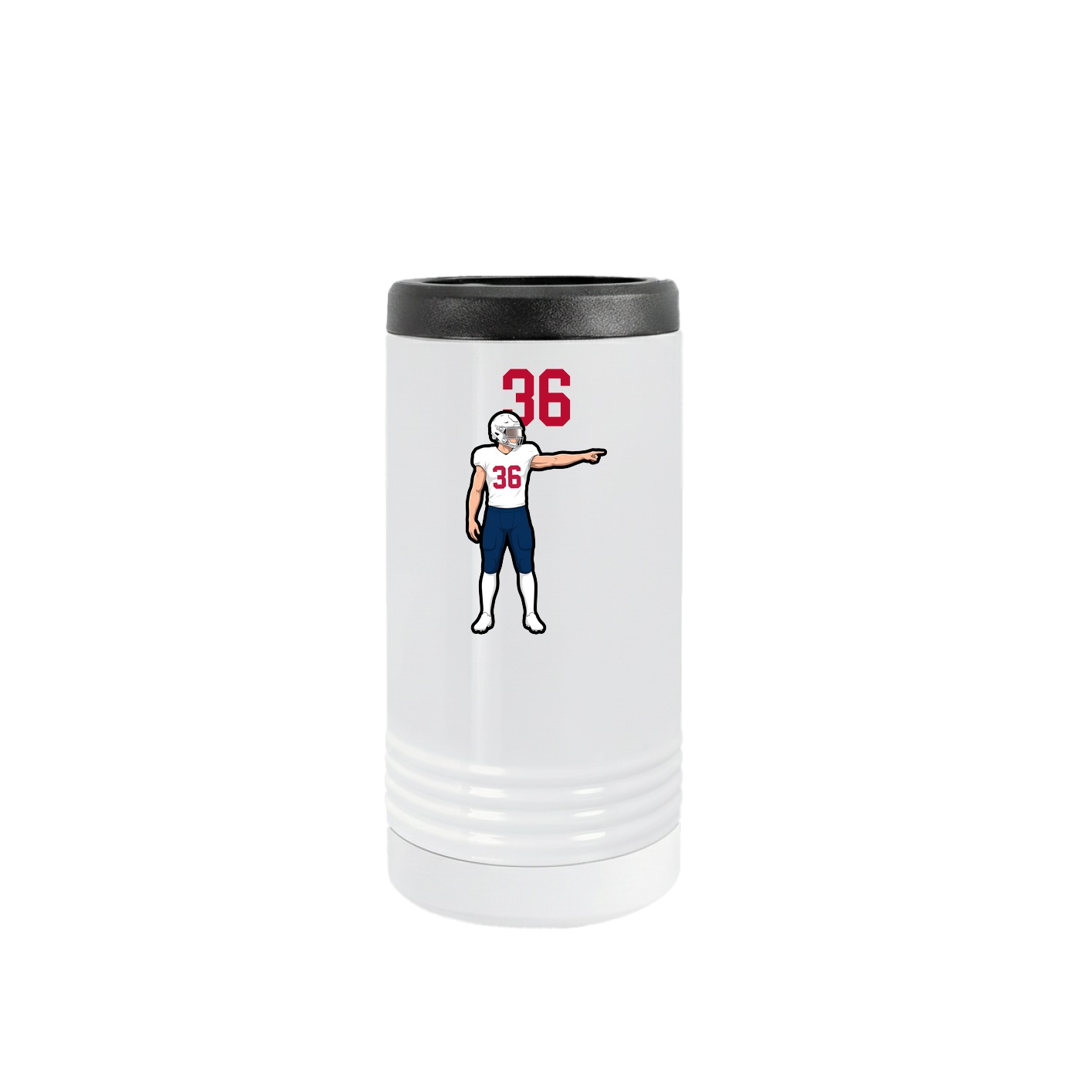 Slim Beverage Holder — Number Top in White
