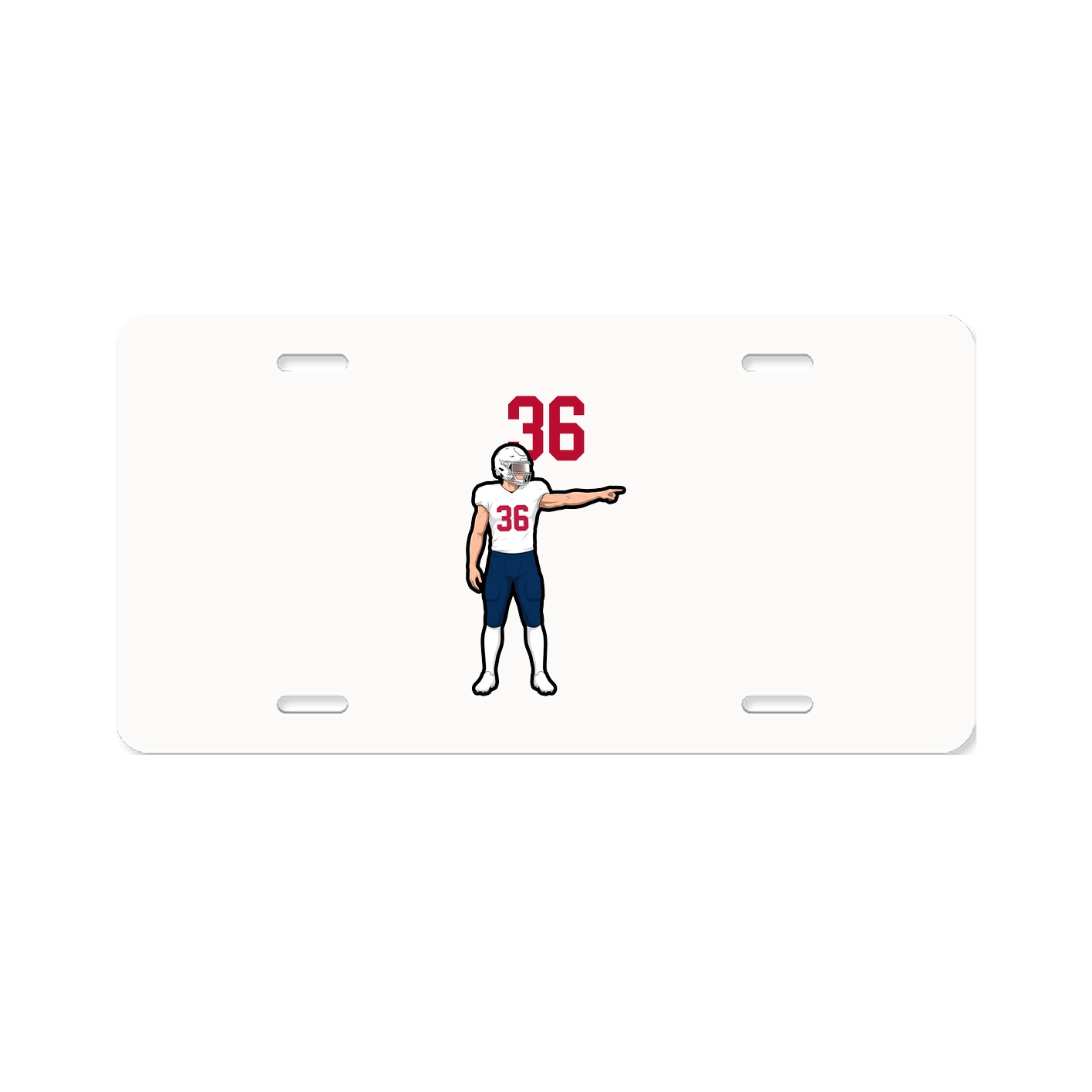 License Plate — Number Top in Classic