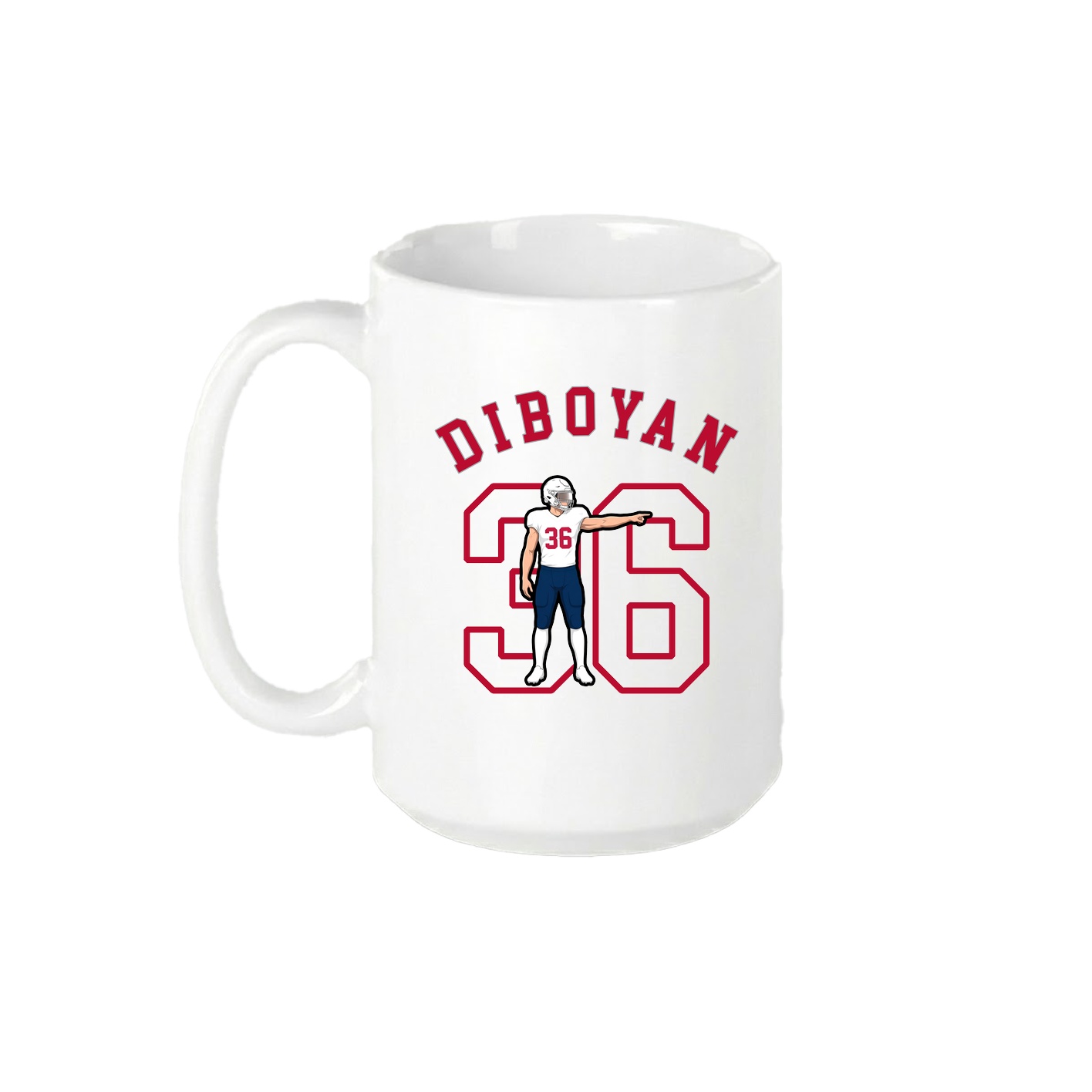15oz Coffee Mug — Shirsey Arch in White